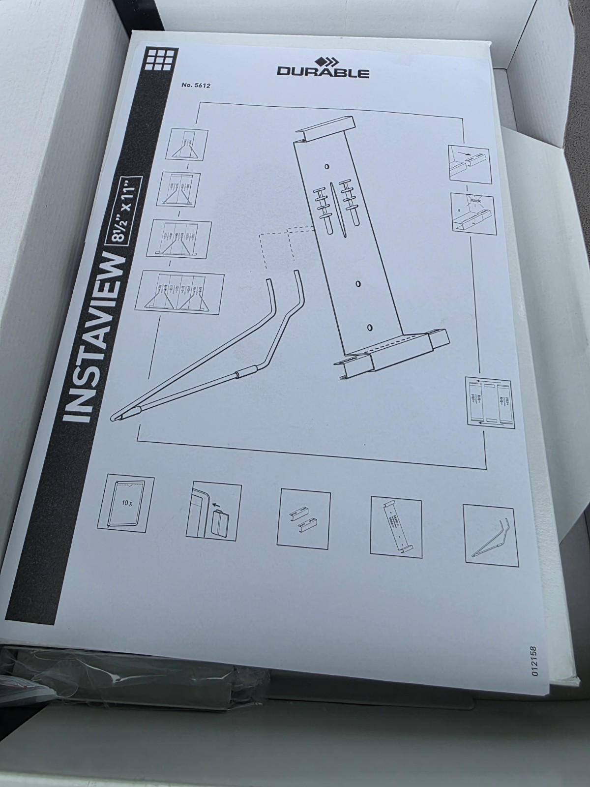 INSTAVIEW Expandable Desktop Reference System Letter Size Durable