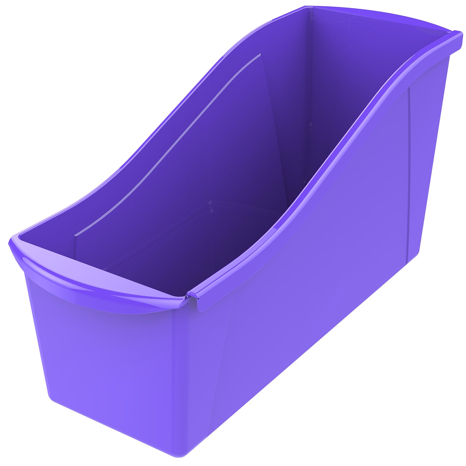 Large Book Bin, Interlocking Plastic Organizer for Home, Office and Classroom…