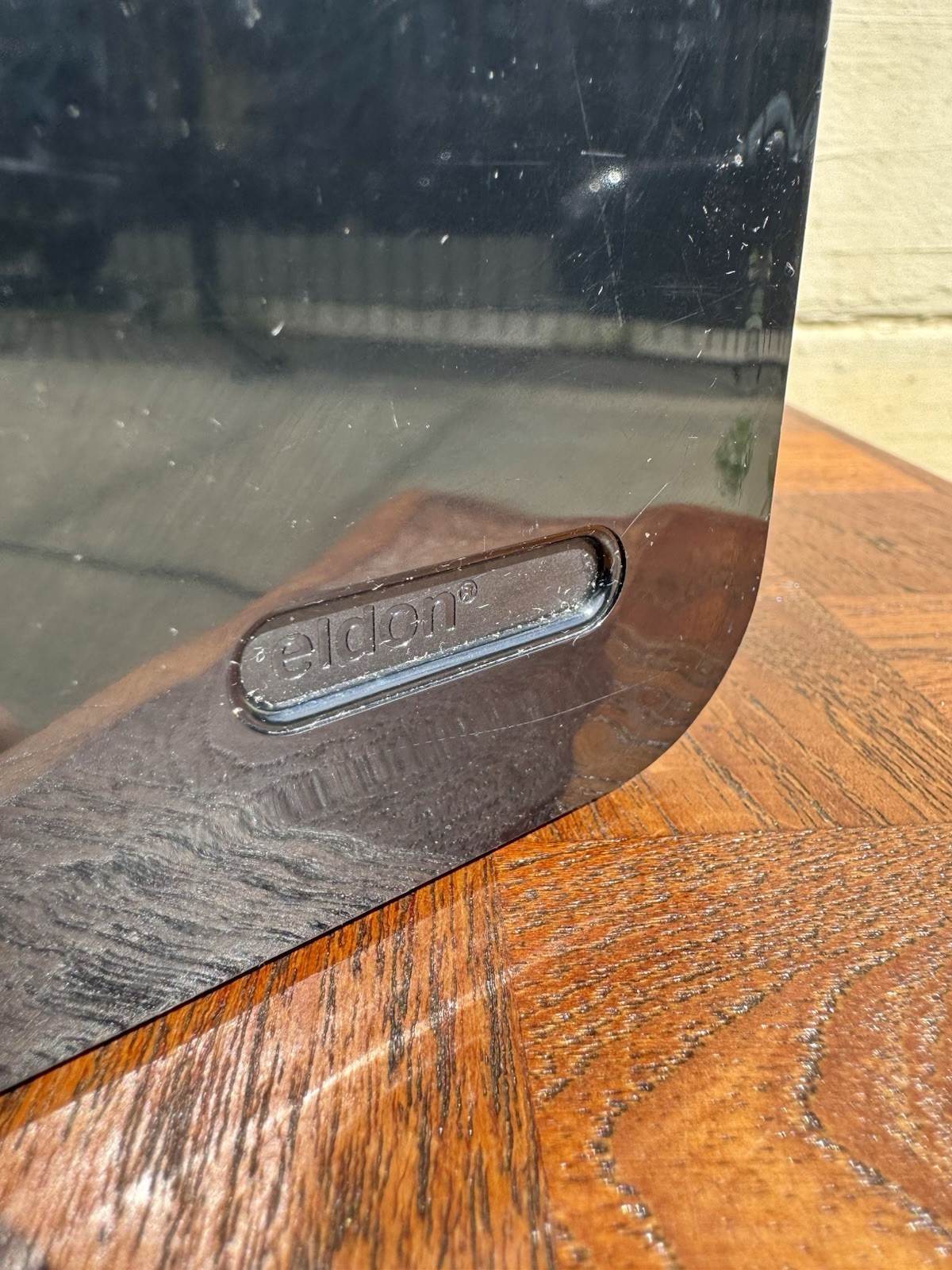 Vintage Eldon 6 Slot Desk Organizer File Sorter Smoked Black Acrylic MCM