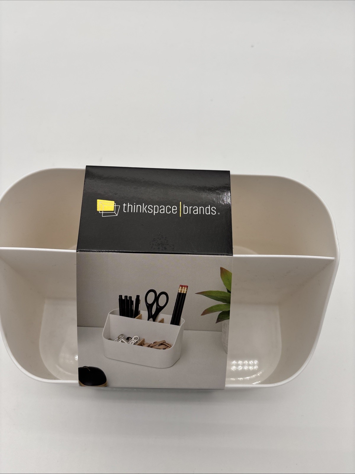 Thinkspace Desk Organizer 5 Compartment Storage White 7.5″x 4.5″x 4.1″, NEW