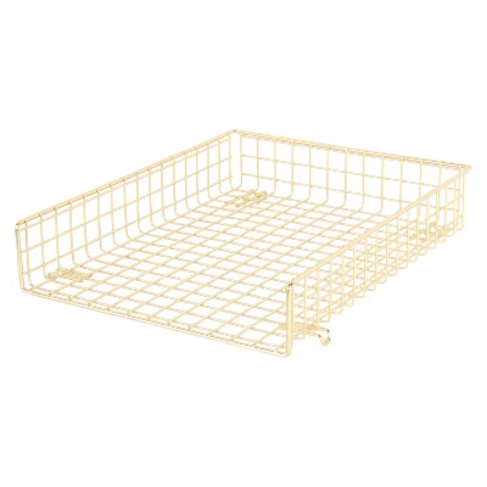 Grid Wire Letter Tray: Steel Desk Organizer for Office Supplies & Organization