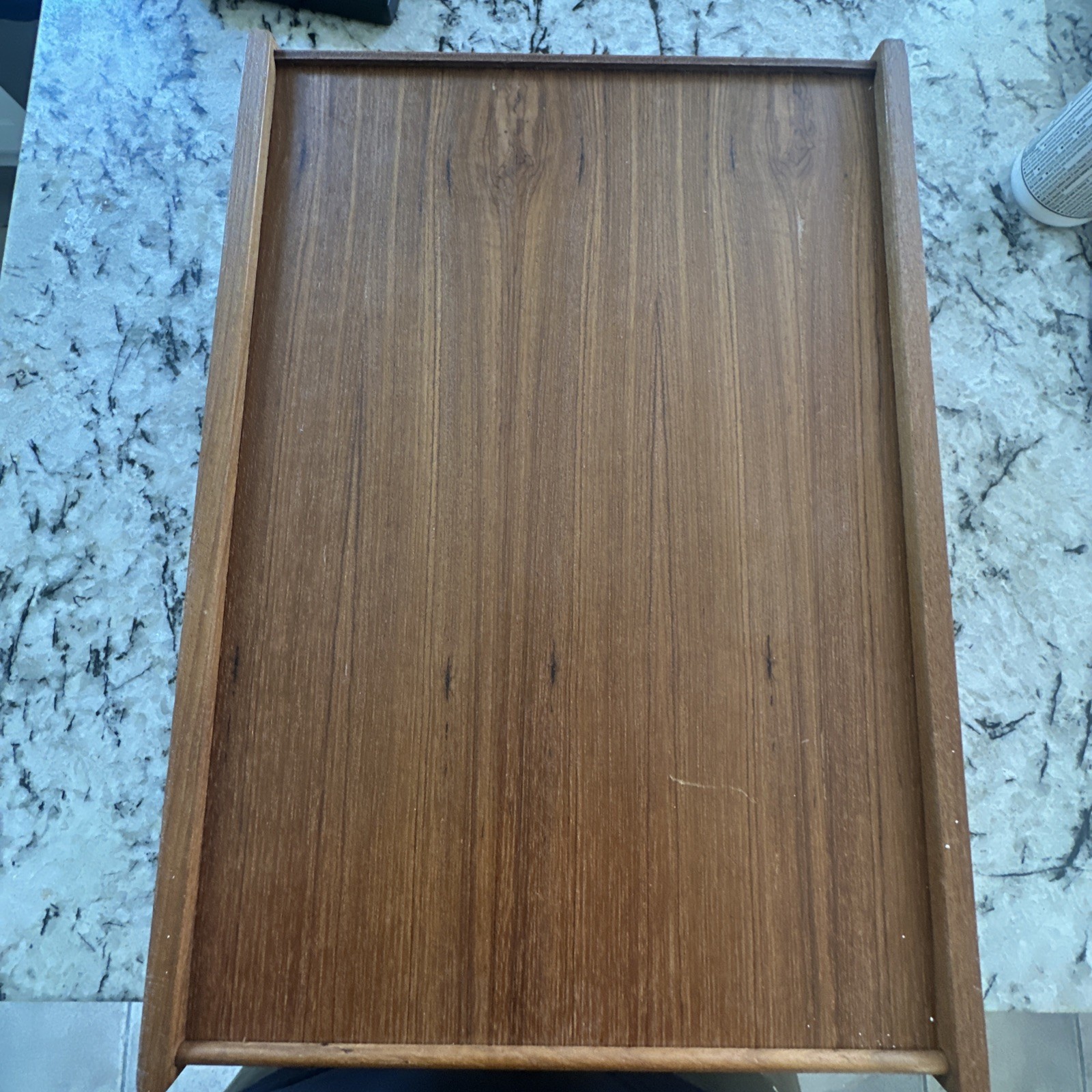 Wood Desktop Organizer with Sliding Door and Internal Dividers
