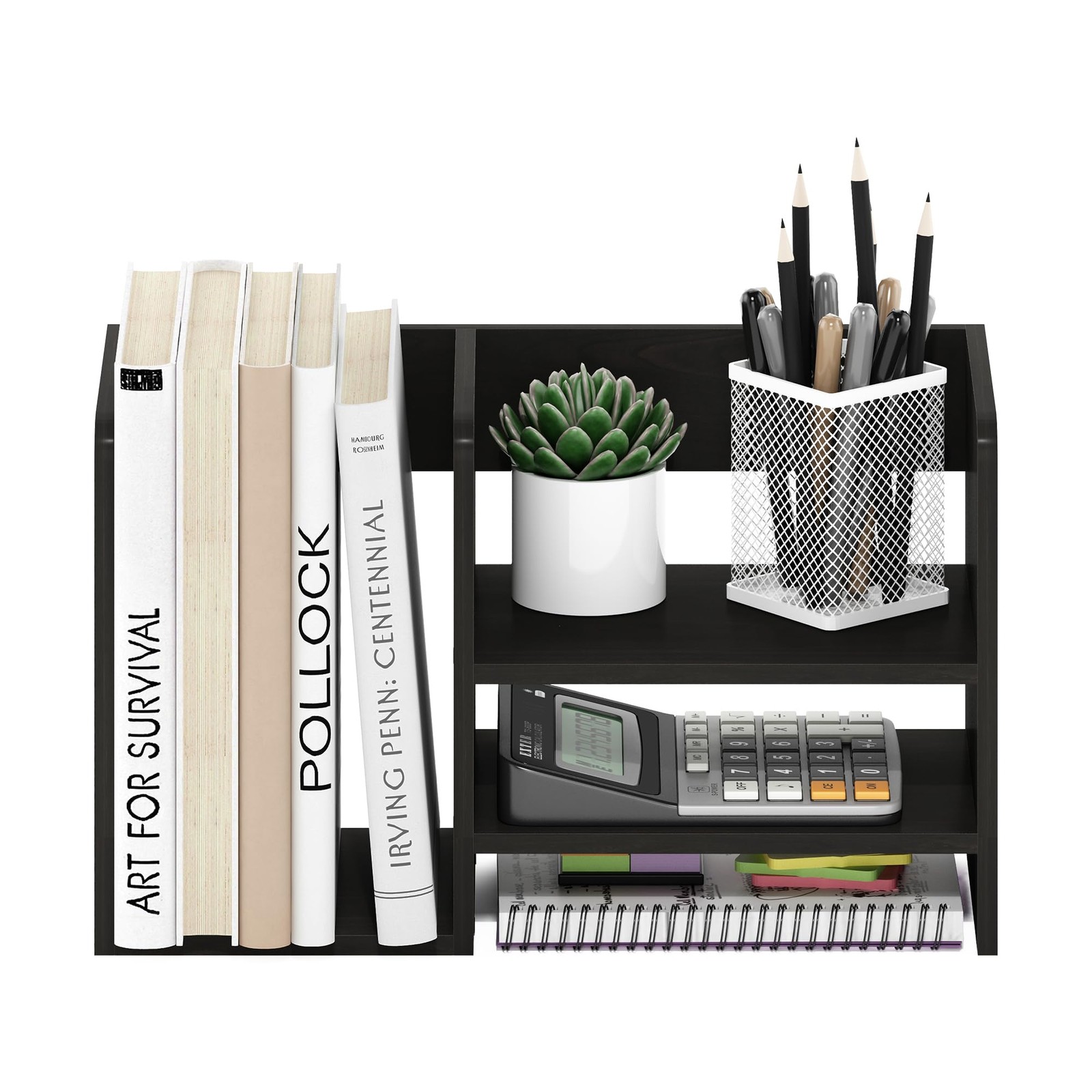 Furinno Hermite Wood Desktop Book and Home Office 15.8-Inch, Espresso
