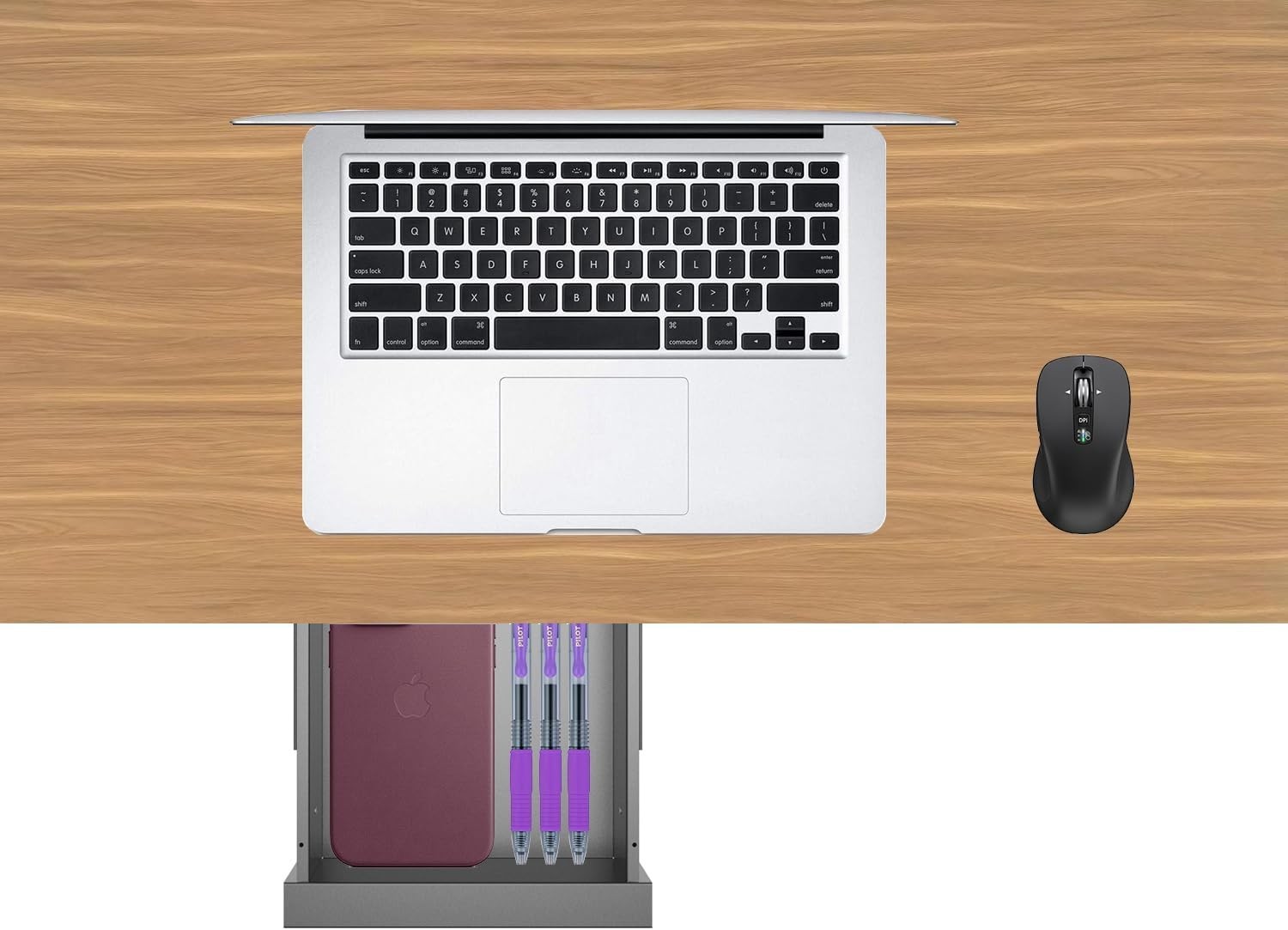 Under Desk Mounted Sliding Pull-out Drawer for Office Desk or Table – Storage Or