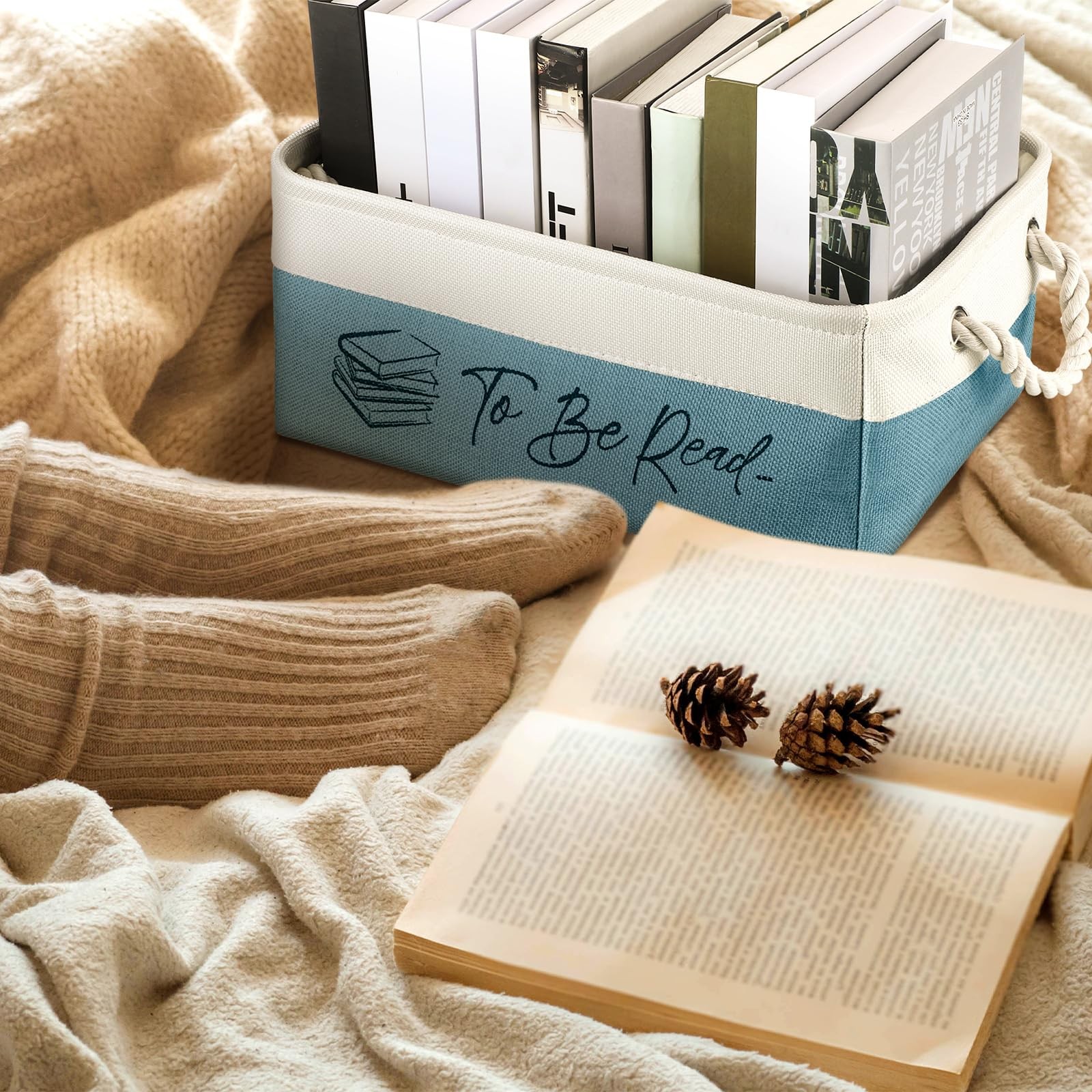Book Lover Gifts TBR Storage Basket To Be Read List Bin Accessories 1 PCS