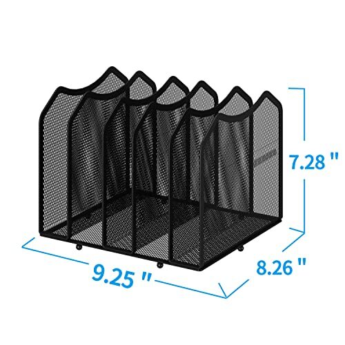 Simple Trending Mesh Desktop File Sorter Organizer, 5 1-Pack Color:Black