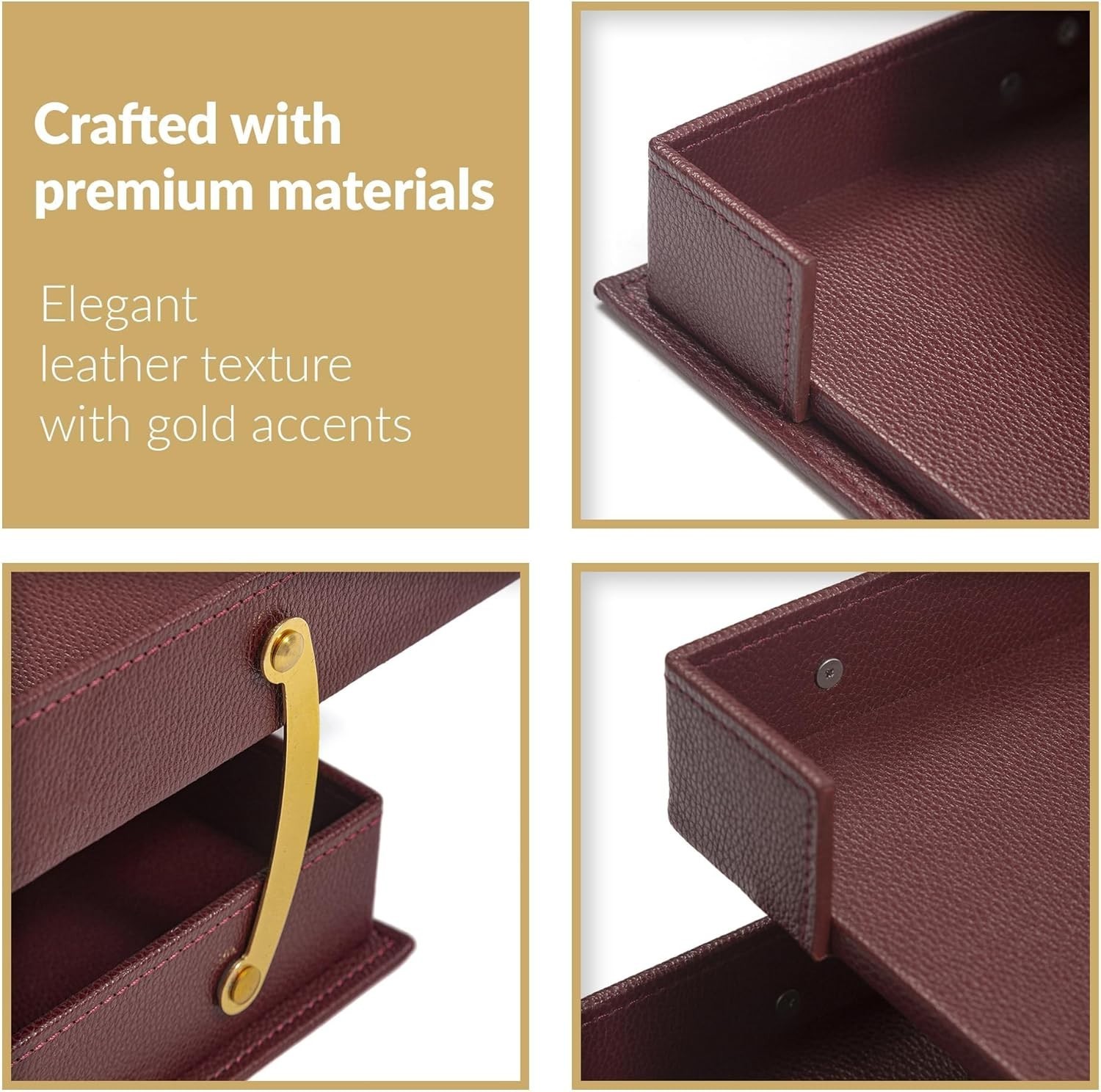 Classic Desk Organizer – 12 PCS Leather Desk Organizer Set – Desk Accessories