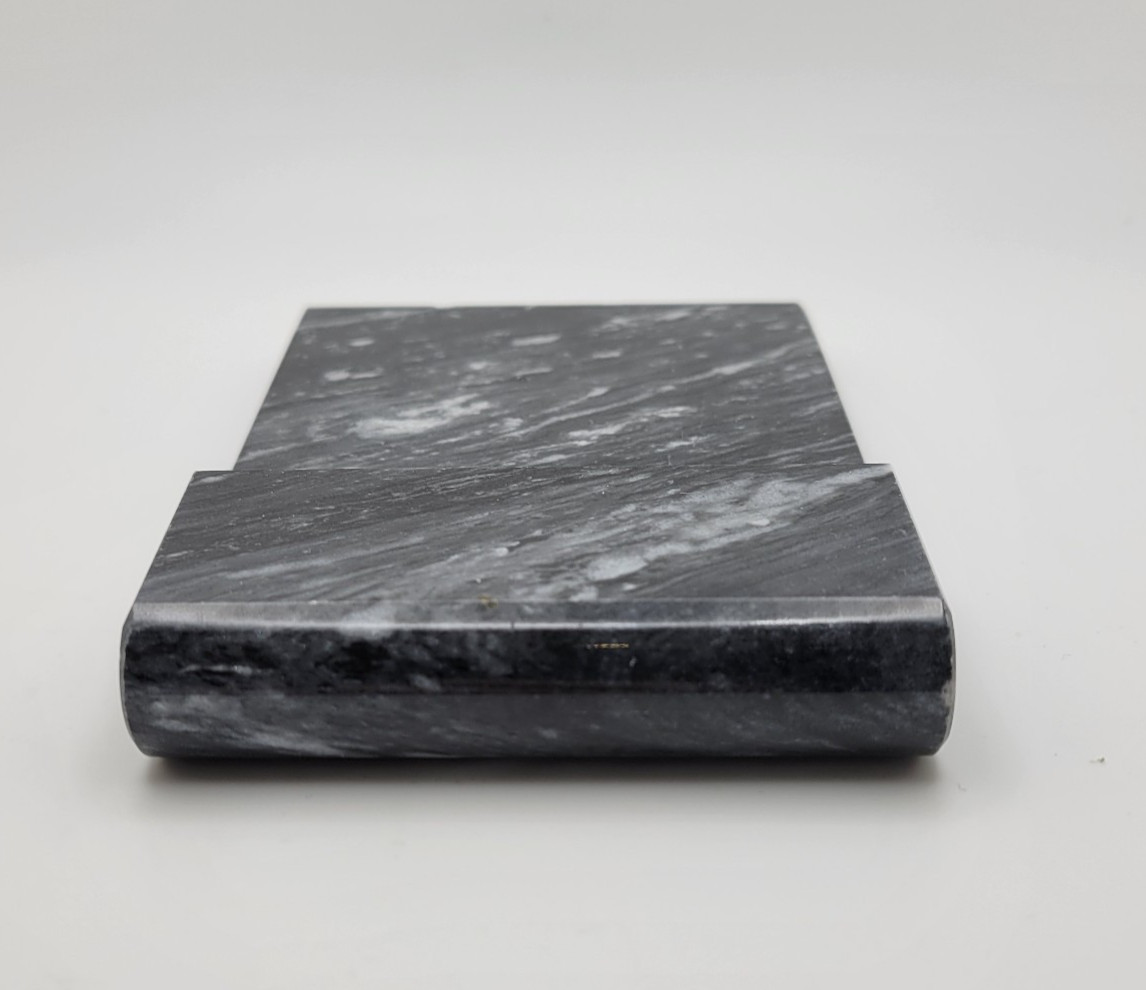 Marble Sticky Note Holder Desk Accessory Black Stone Executive Paperweight
