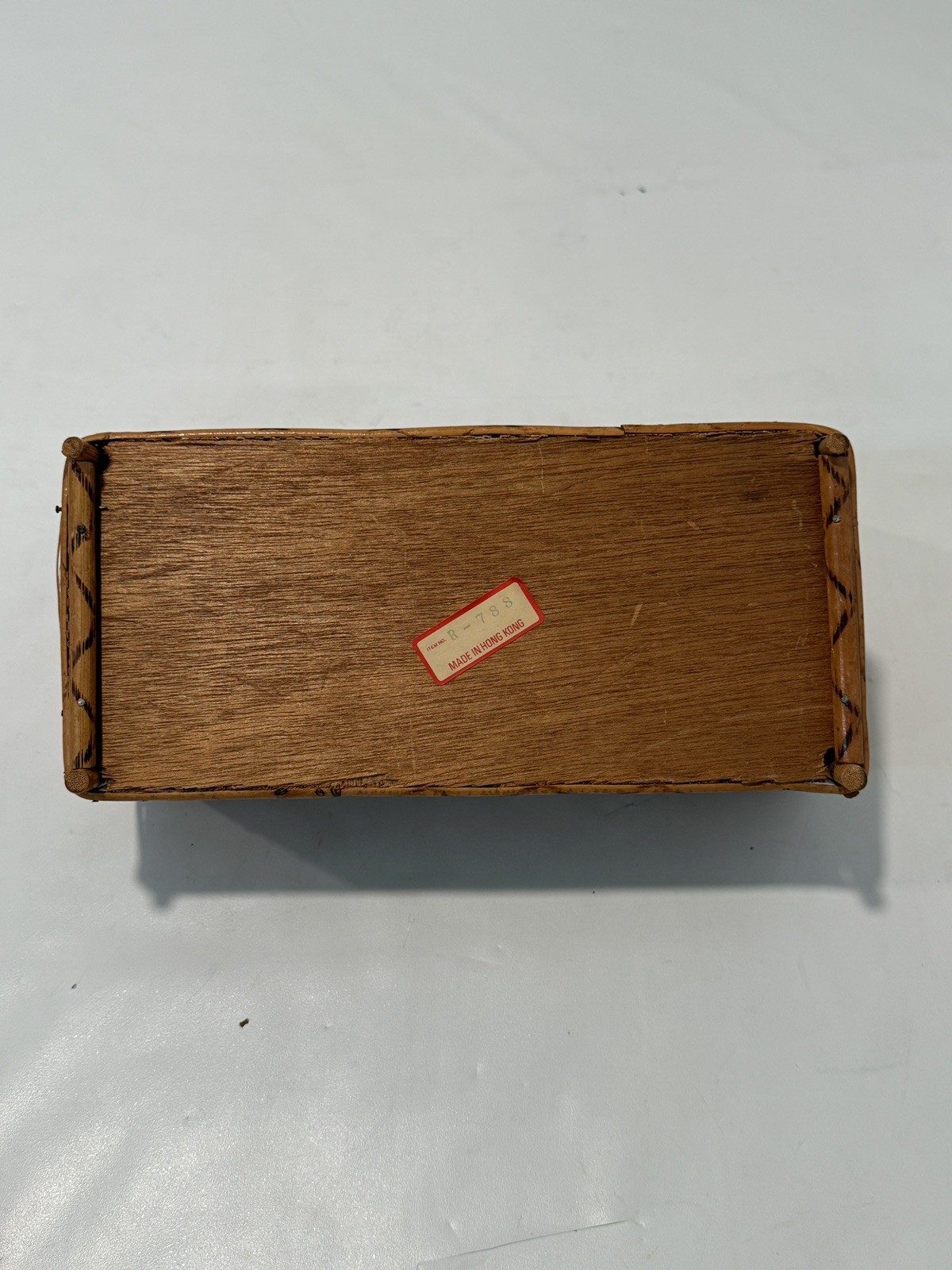 VTG Rattan Desk Organizer Letter Tray Bamboo Wicker Boho Hollywood Regency