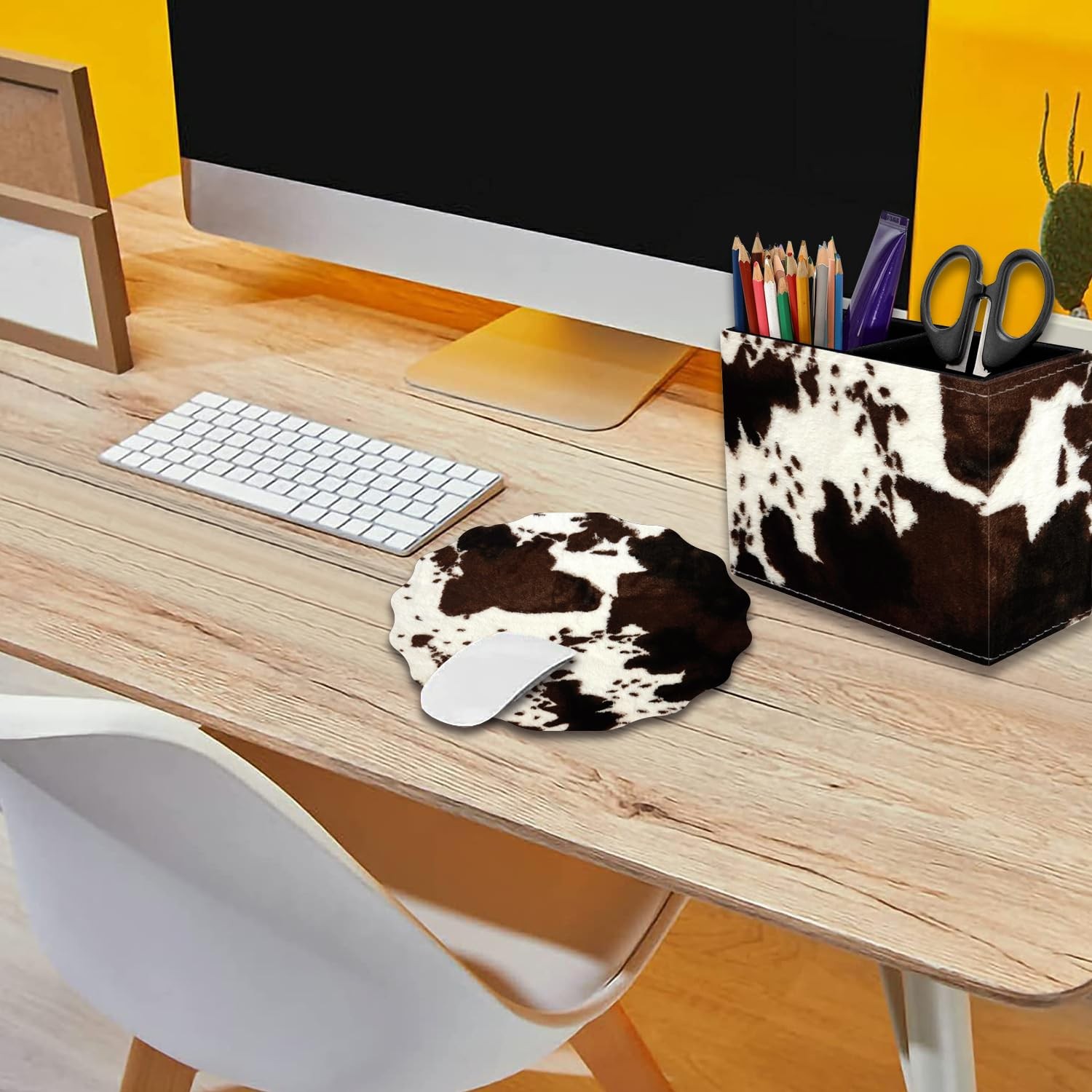 Pen Holder for Desk, PU Leather Multifunctional Desktop Storage and Anti-Slip…