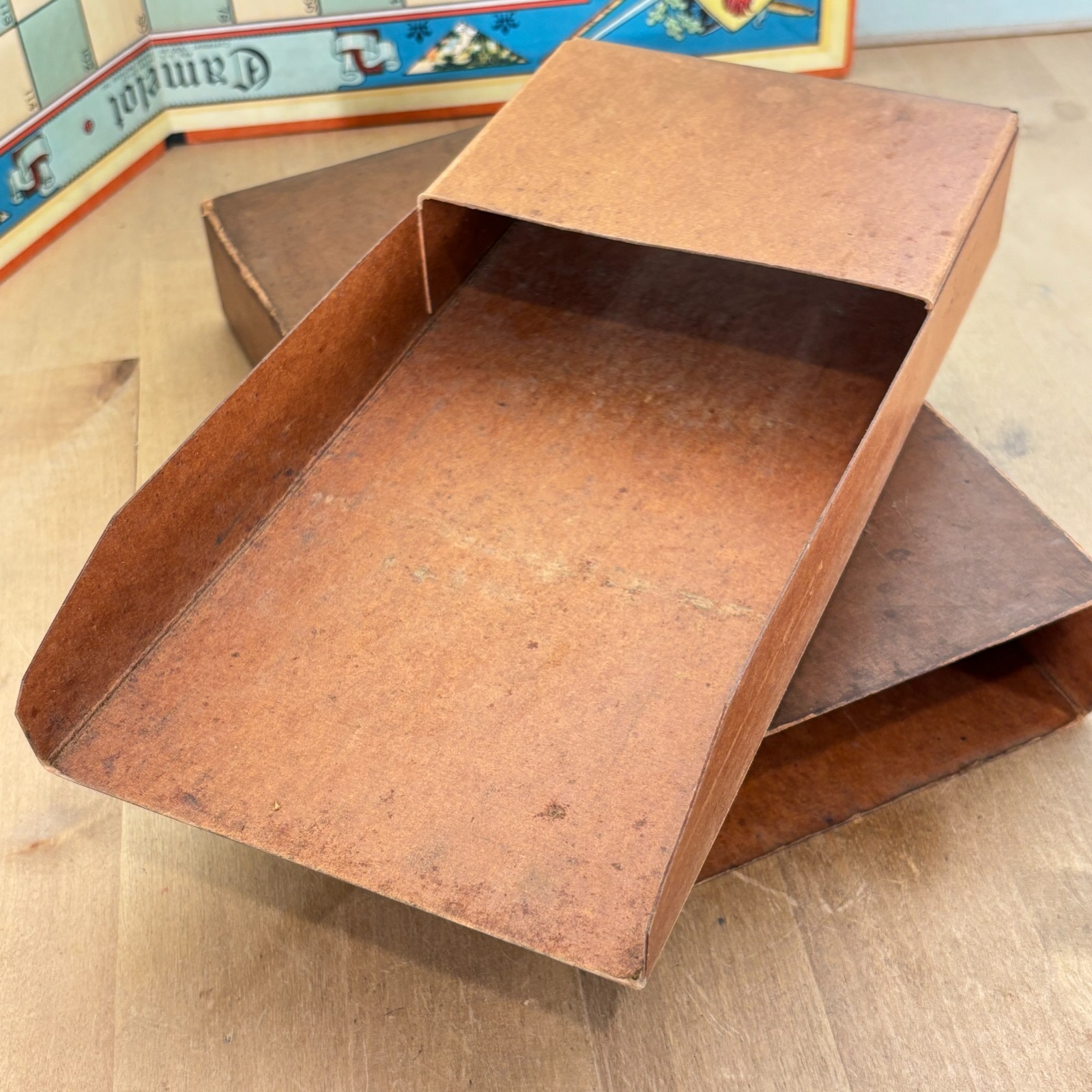 Vintage Office Desk Accessory, CC&AL Chamberlain Cardboard Single Drawer w Pull
