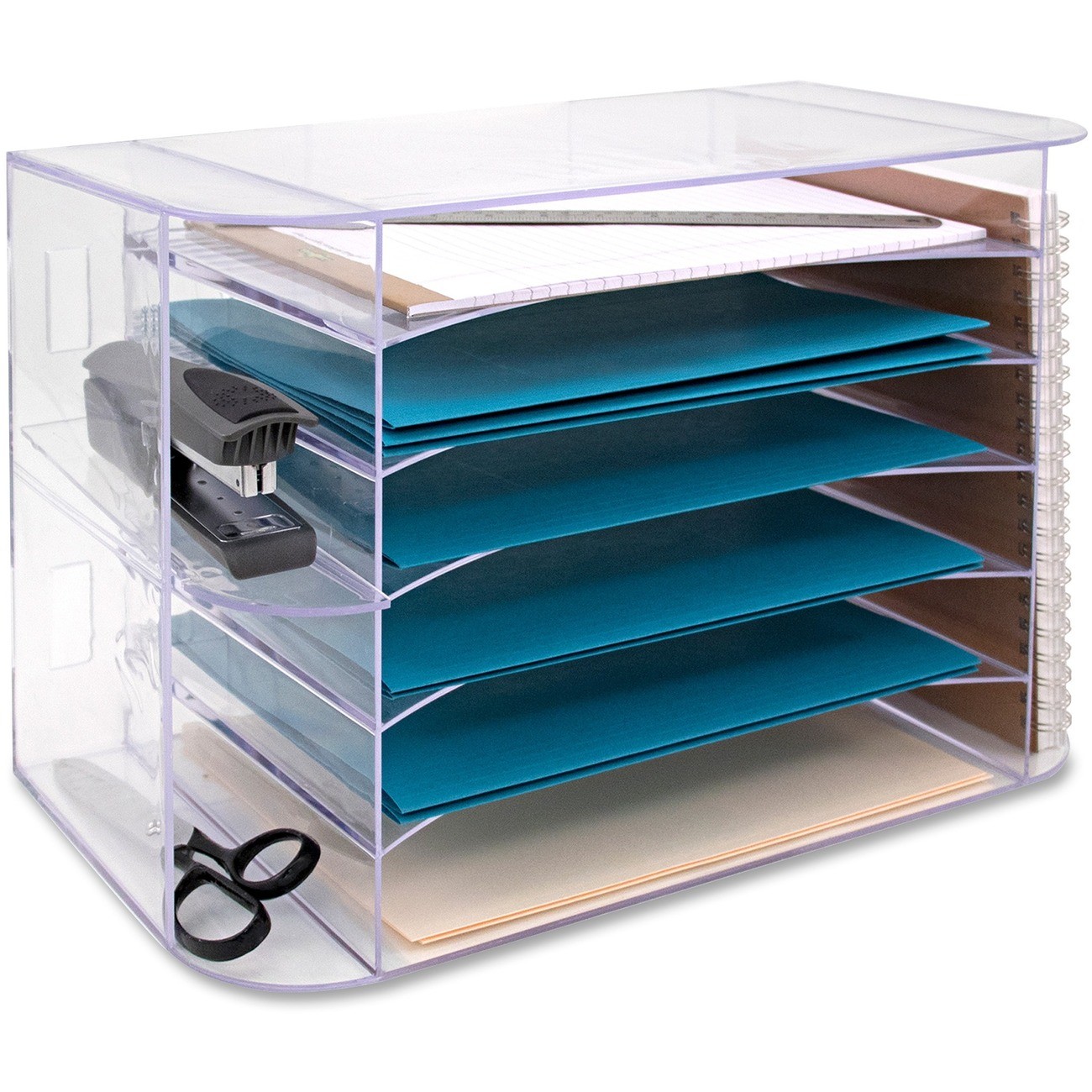 Sparco SPR86880 Jumbo Desk Sorter 12.3″H x 18.1″W Clear