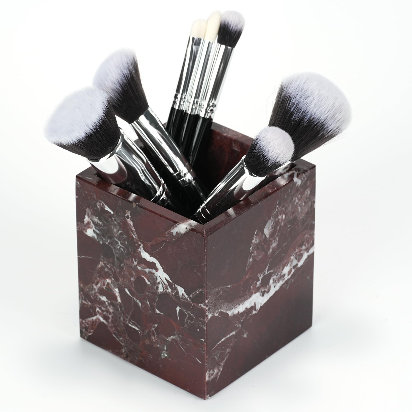LWALMS Marble Makeup Brush Holder – Viola Red Candle Square-Rosso Levanto