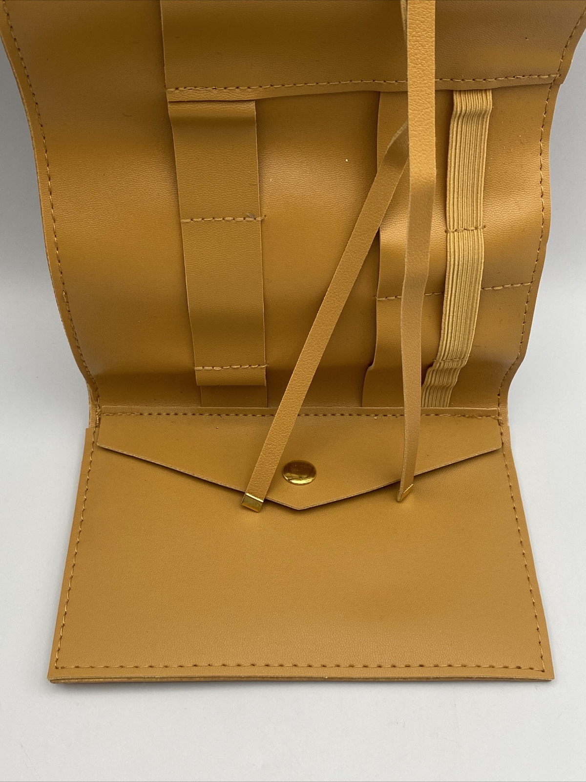 NEW Glass Ladder & Co Vegan Leather Katherine Tech Organizer Roll Honey Wallet