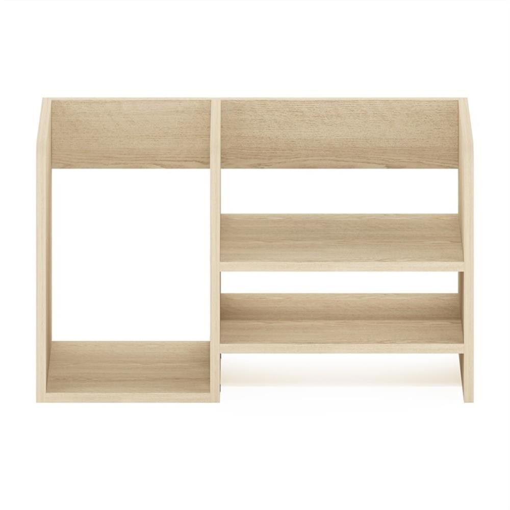 Pemberly Row Wood Desktop Book and Home Office Supplies Storage in Bauhaus Oak