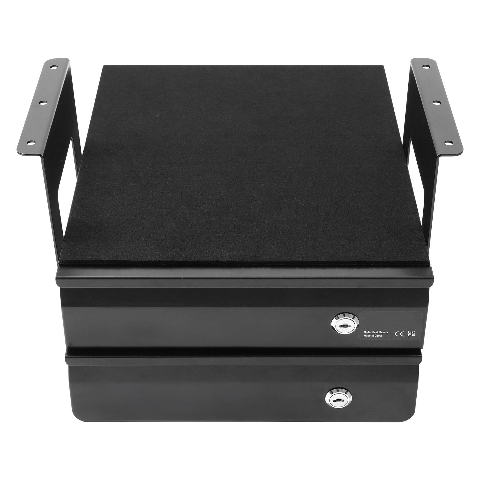 Uimoso 13″ Under Desk Drawer Organizer with 2 Lockable Slide-Out Drawers