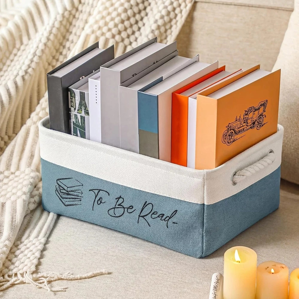 Book Lover Gifts Tbr Book Storage Basket to Be Read List Storage Bin Bookish Acc