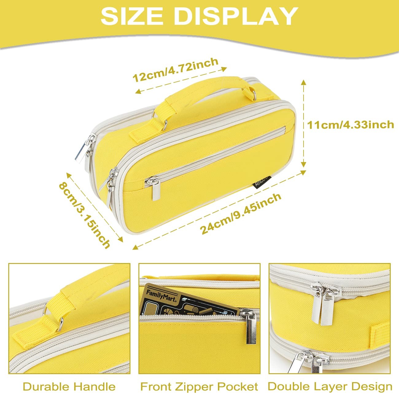 Pencil Case, Big Capacity Pencil Pouch Holder Multiple Compartments Pen Bag O…