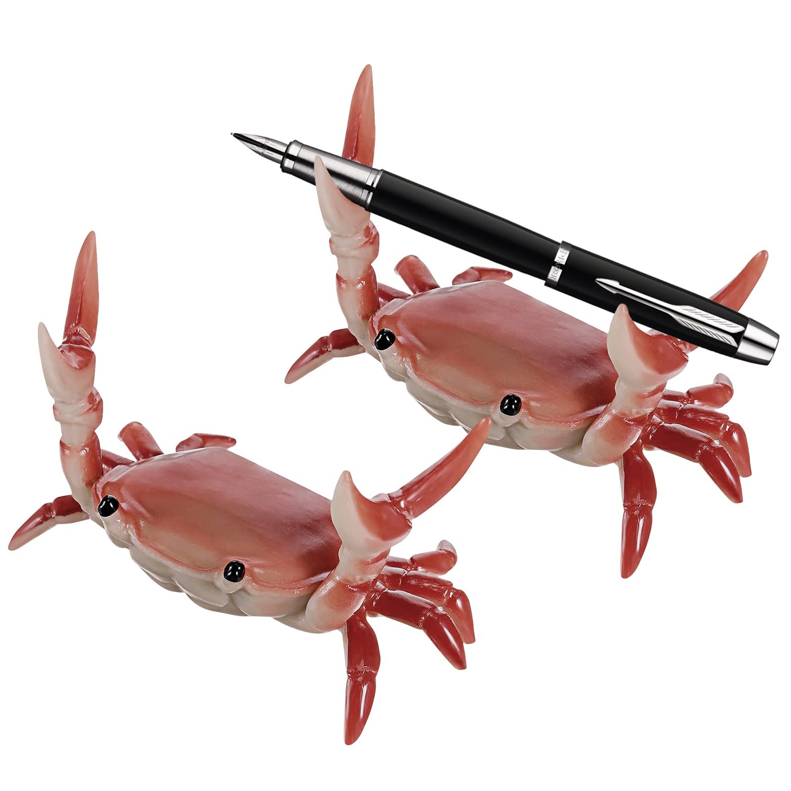 2Pcs Funny Crab Pen Holder Weightlifting Crab Desk Pen Stand for Pen Storage …