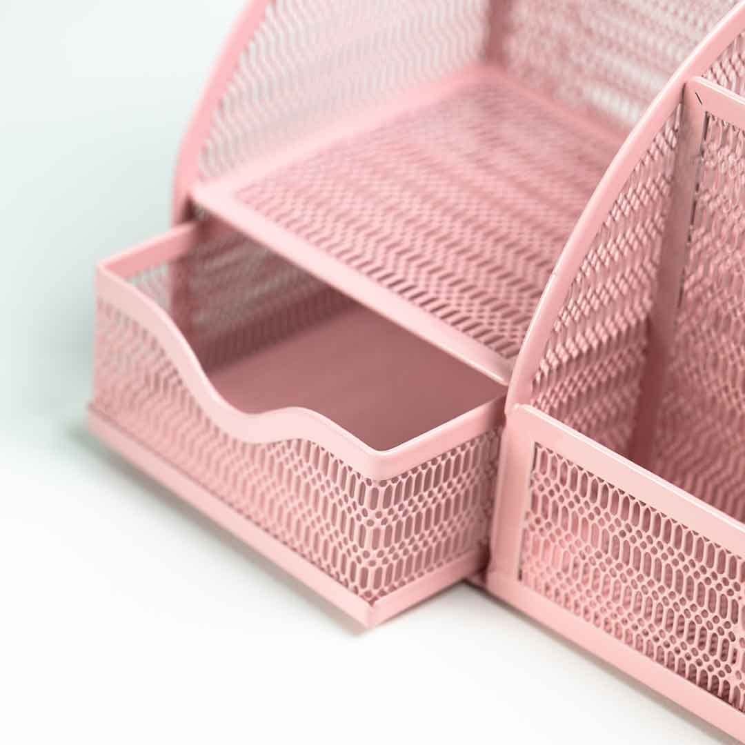 Blu Monaco Light Pink Desk Girly Accessories For Office Storage For
