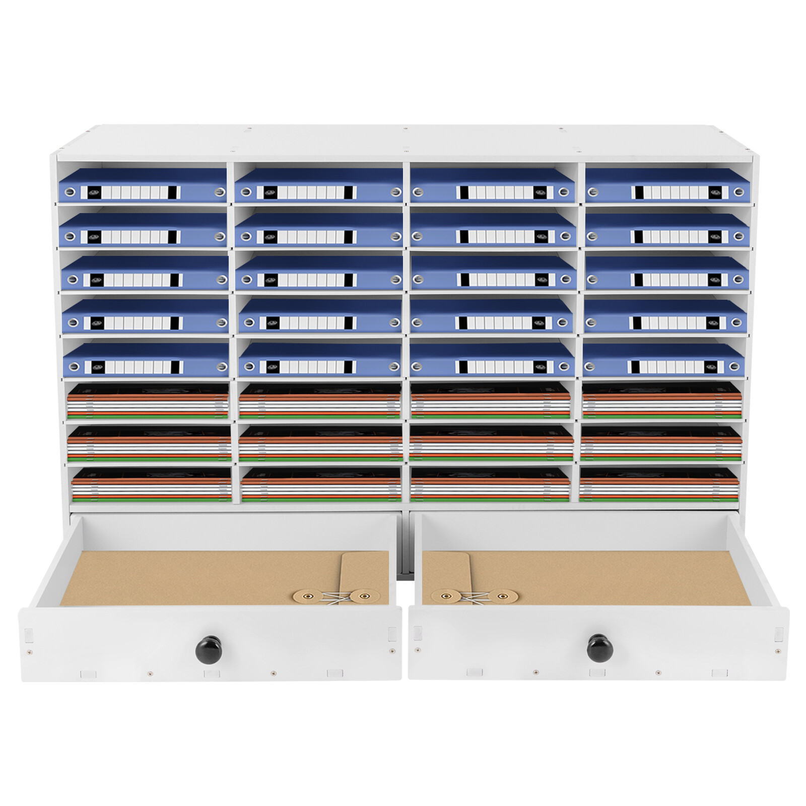 PVC 32 Slots Shelf Organizer Desk Accessories for Folders File Mail Sorter Rack