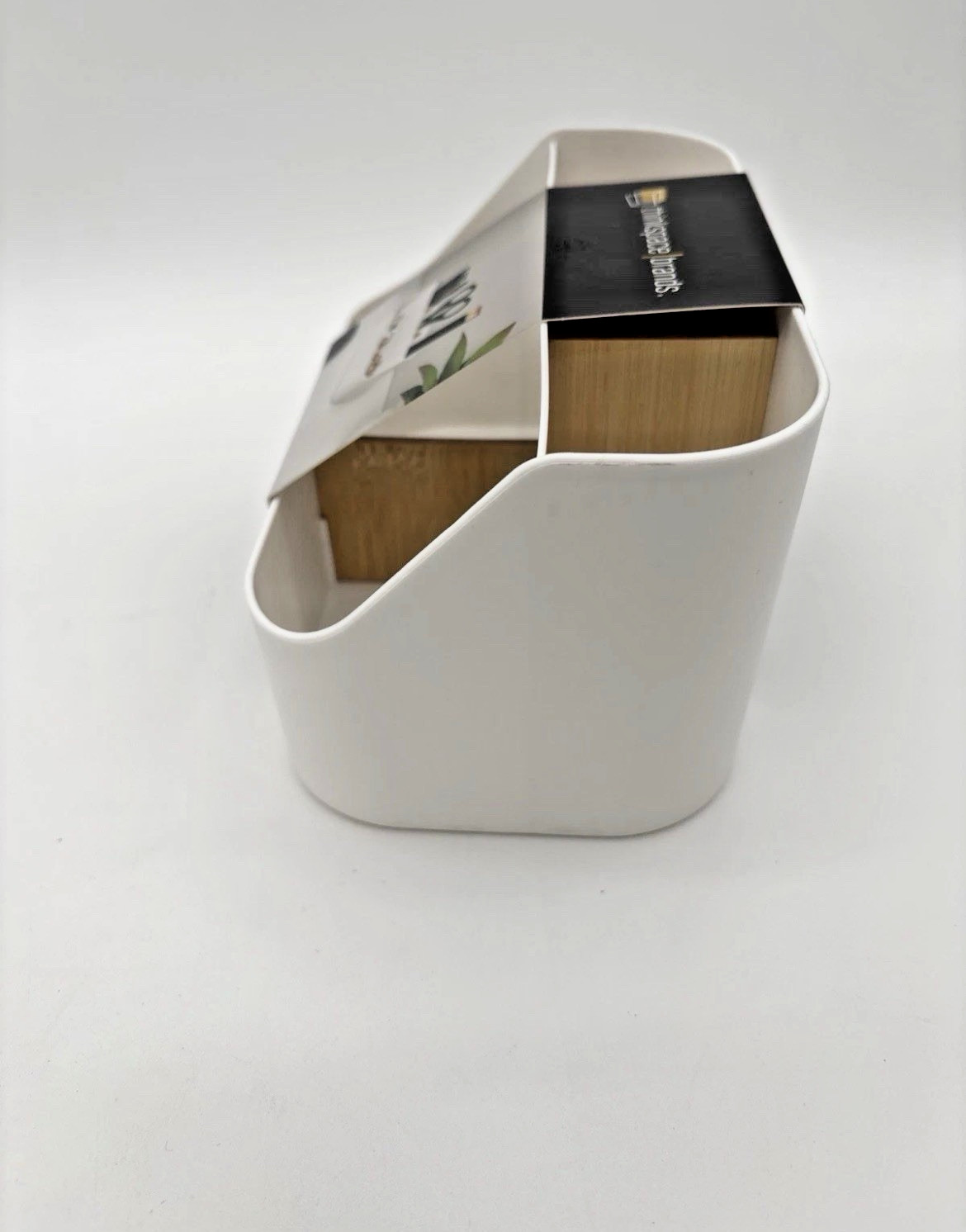 Thinkspace Desk Organizer 5 Compartment White Storage Caddy Office Supplies NEW