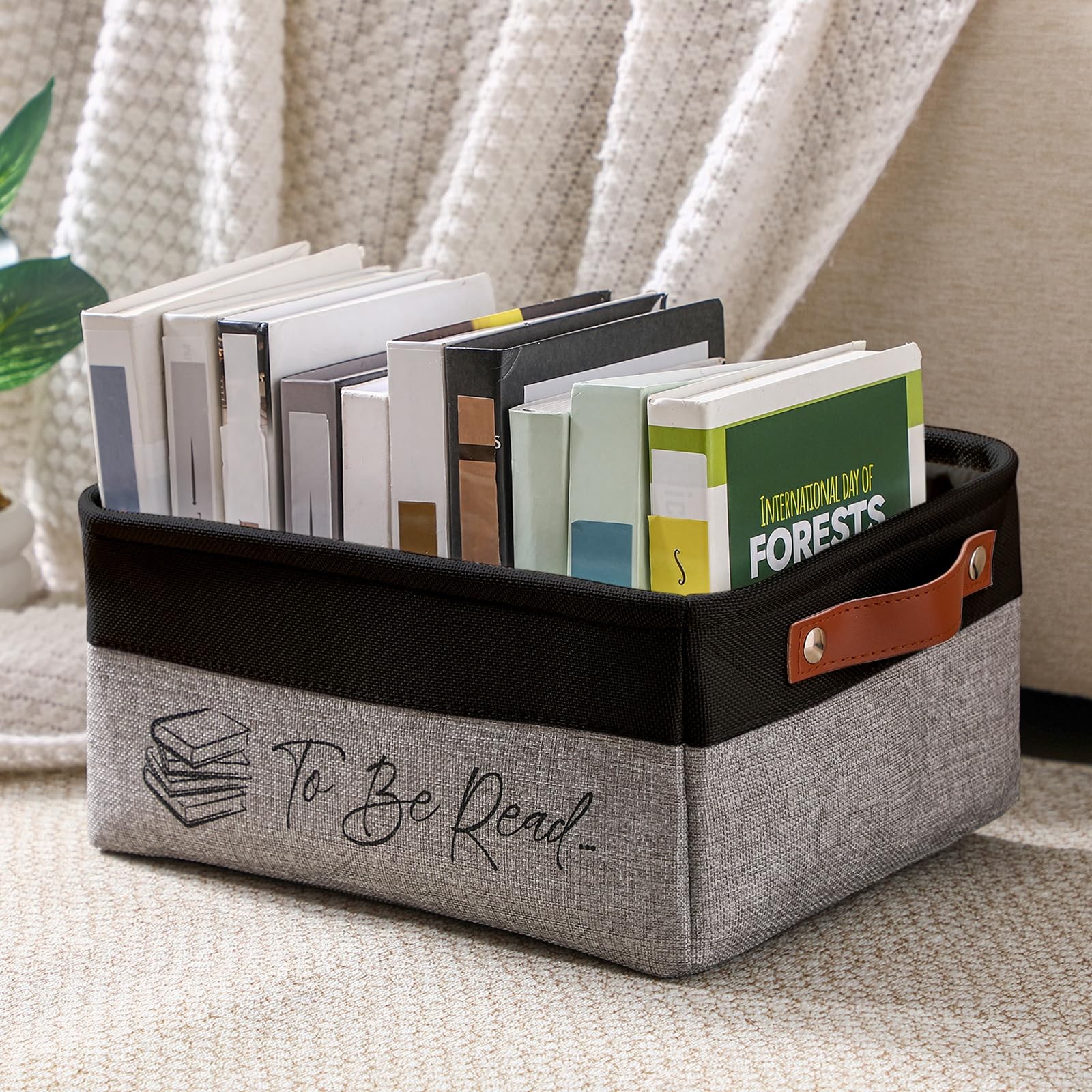 TBR Book Storage Basket To Be Read List Bin Bookish Accessories Organizer