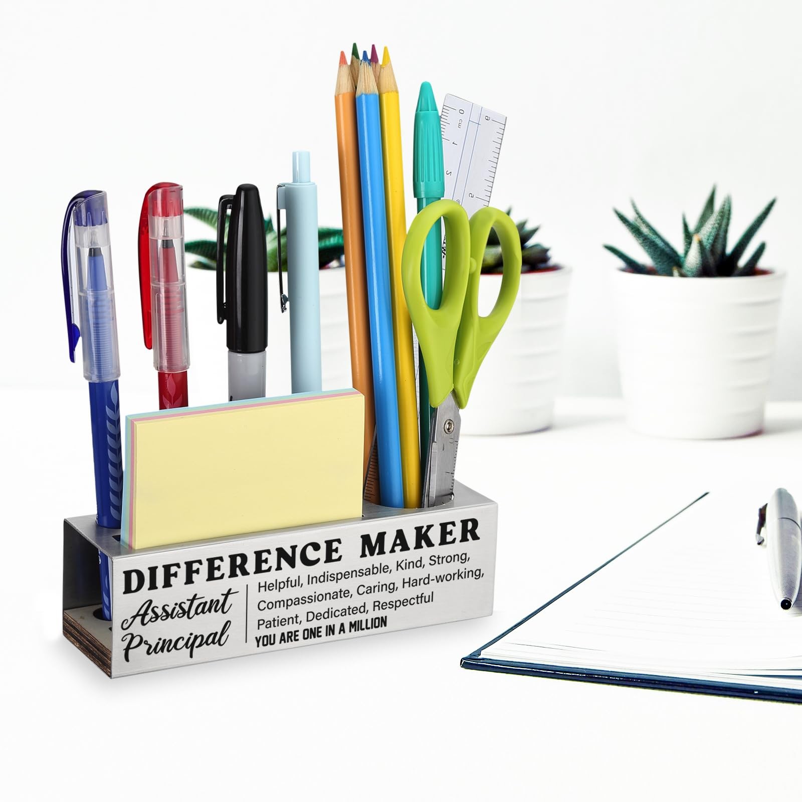Assistant Principal Appreciation Gifts, Stainless Steel Pencil Holder with Yo…