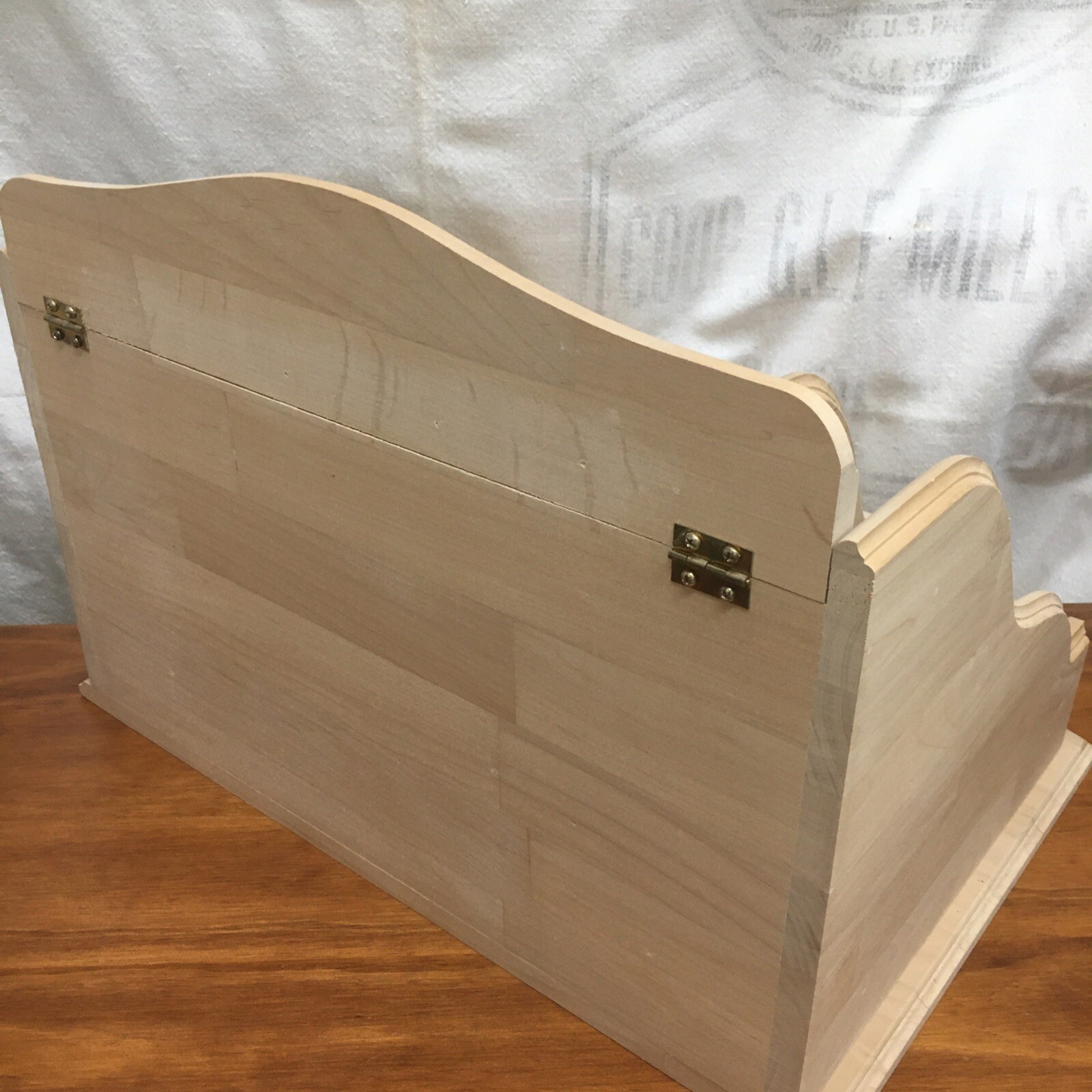 Large 4-Tier WOOD Desktop Organizer CABINET with 2 Drawers NOS Made In USA w3