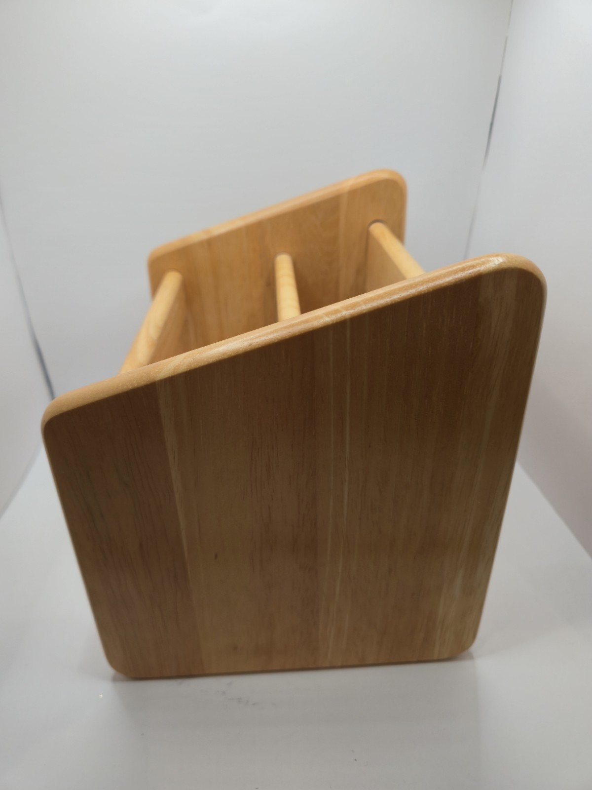 Vintage Wooden Desktop Letter/Mail Organizer Holder 7×6.5 In Marked Thailand
