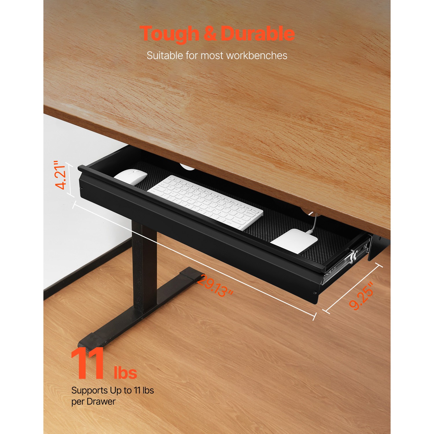 Uimoso 26-inch Slide-Out Under Desk Drawer for Home and Office Organization
