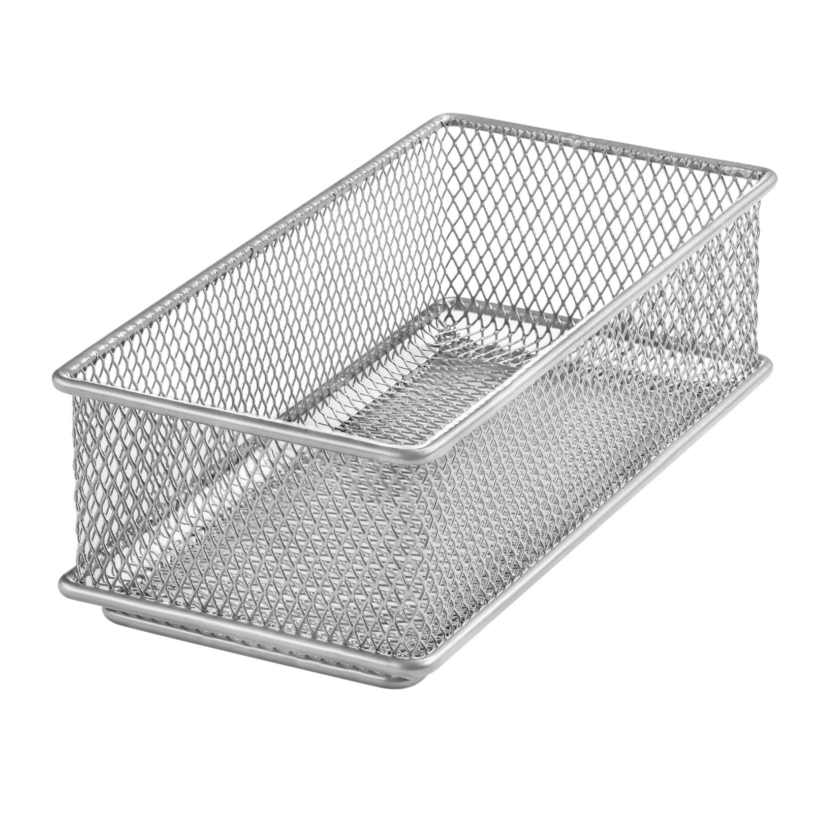 Silver Mesh Drawer Cabinet and or Shelf Organizer, School Supply Holder 3×6 1594