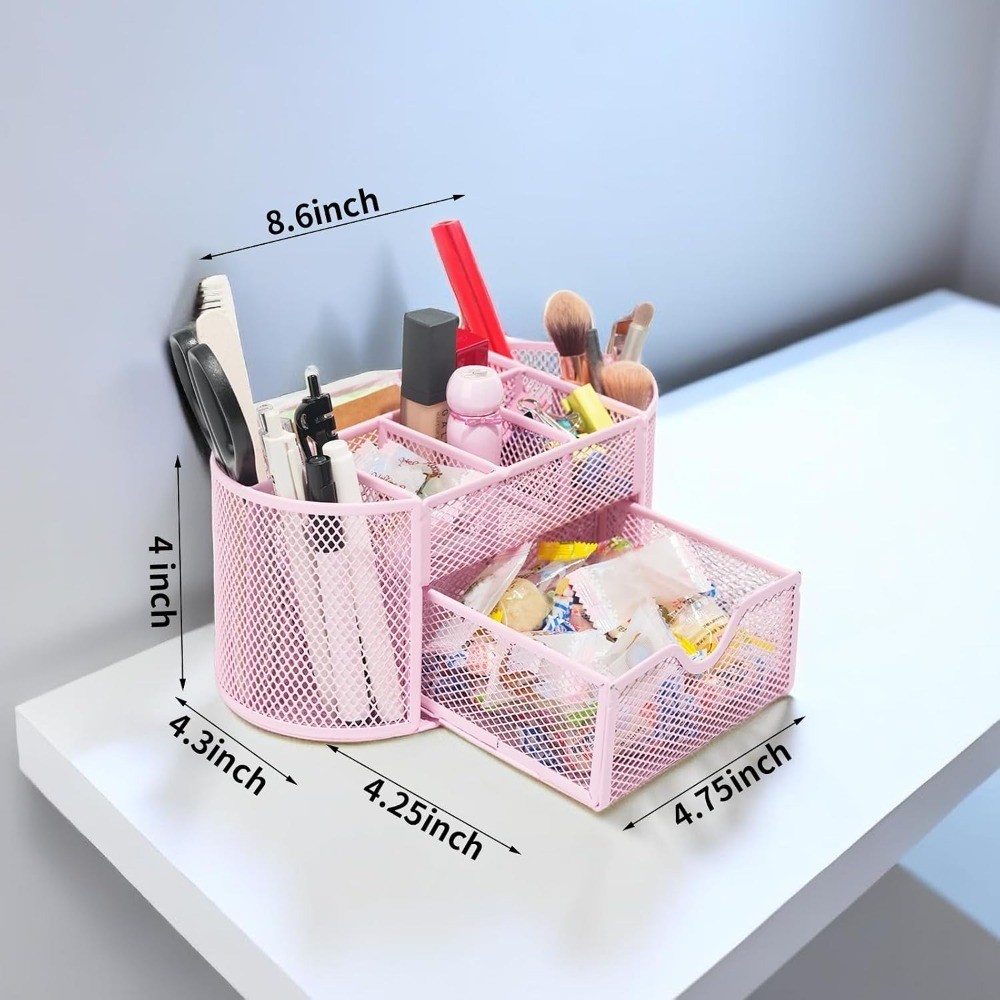 Desktop Organizer with Pencil Pen Holder and Accessories Offering 8