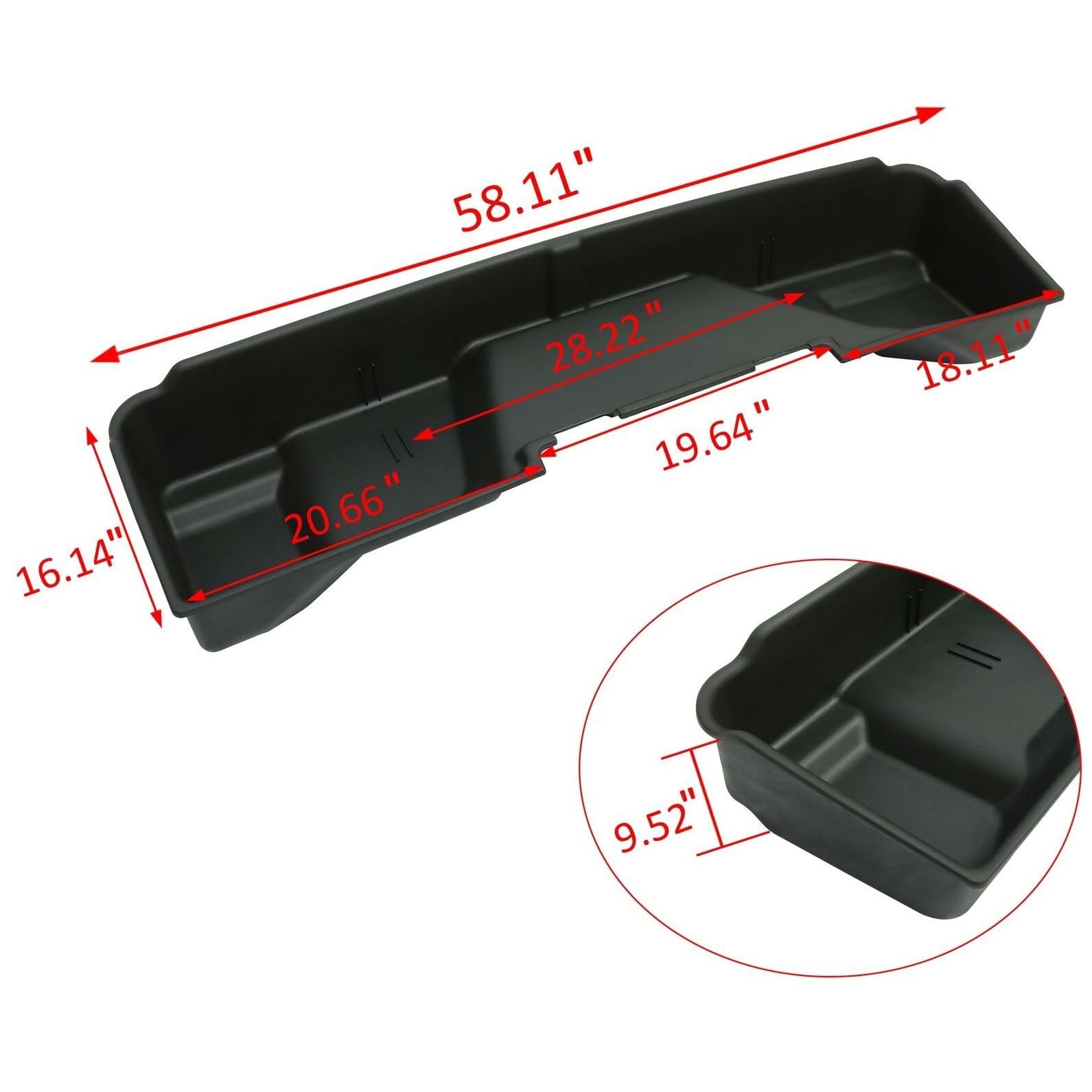 Underseat Storage Box Extended Cab Silverado Sierra 1500-3500HD 07-13 RXY1274