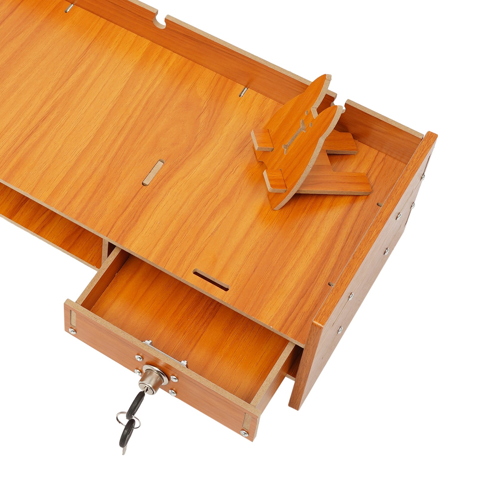 Multifunctional Monitor Stand Riser with Drawer, Storage Compartments, MDF