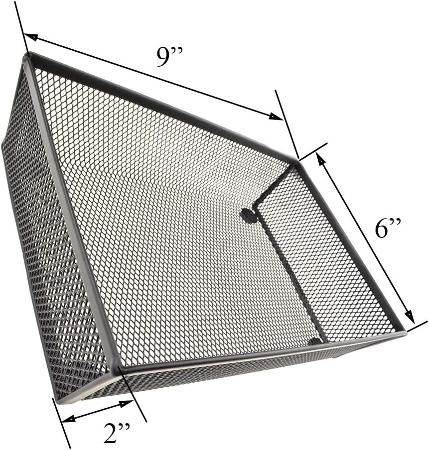 Stackable Mesh Tray Cup 9 x 6 x 2 inches Sturdy Container for Desk Drawer Org…