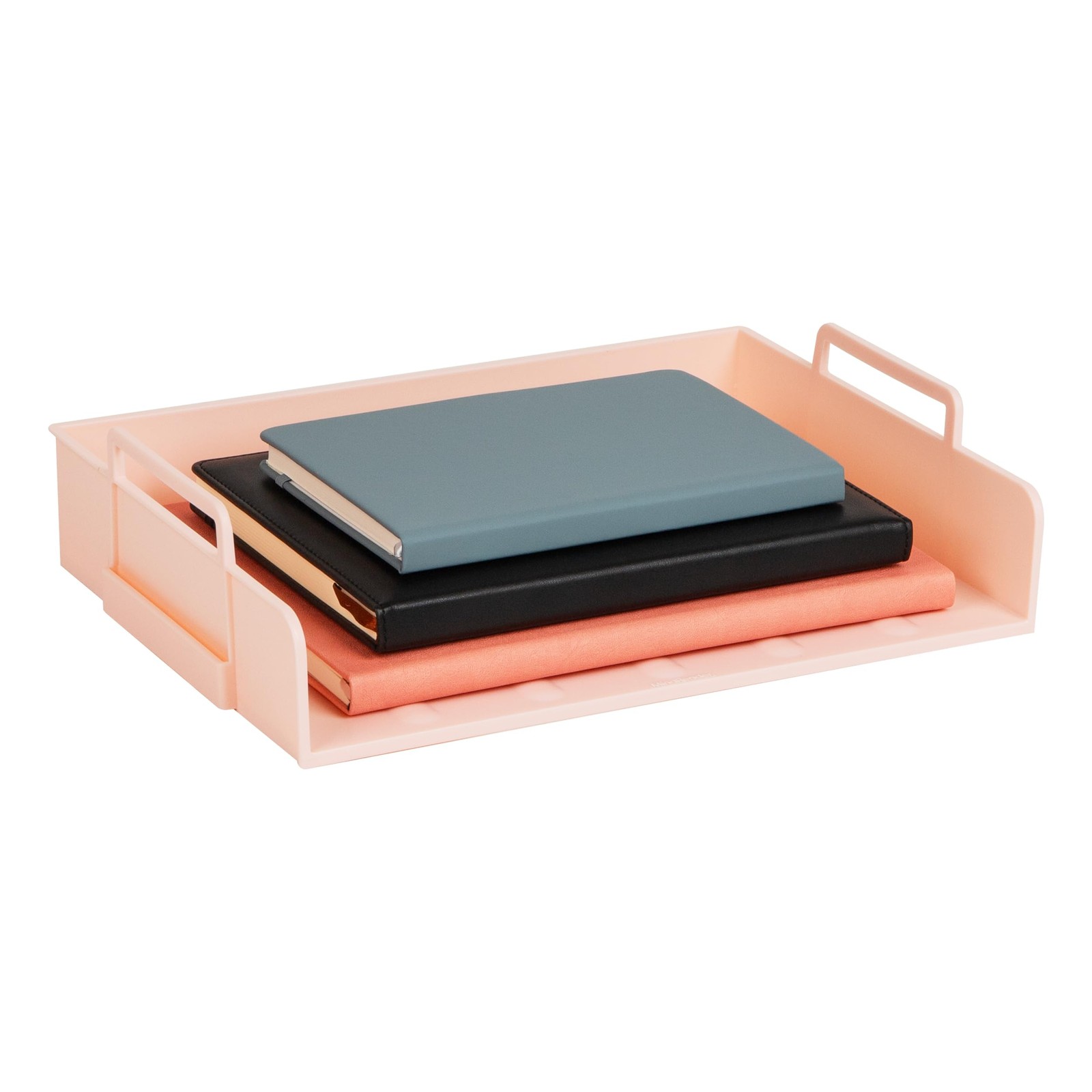 4 PCS Pink Stackable Paper Tray Desk Organizer File 13.75x10x10.75 Inch