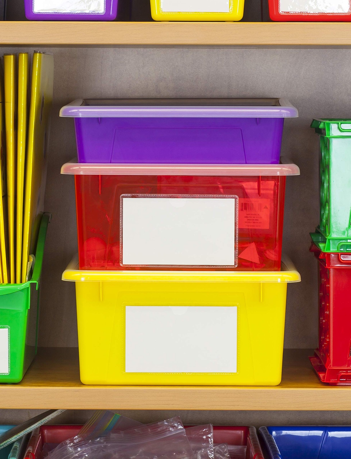 Letter Size Flat Storage Tray – Organizer Bin for Classroom, Office and Home,…