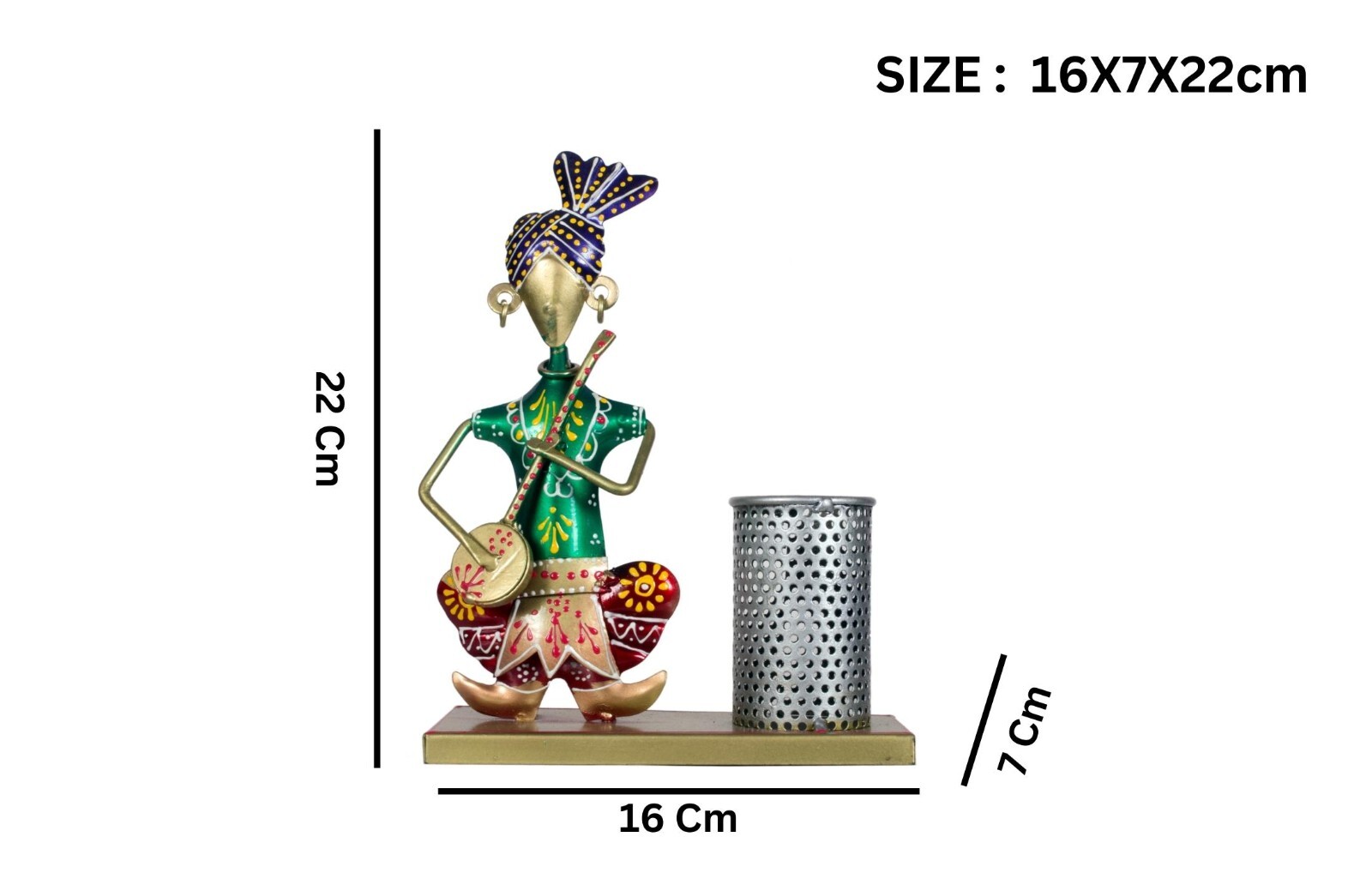 Multicolor Musician Pen Stand Holder – Decorative Showpiece for Home Office