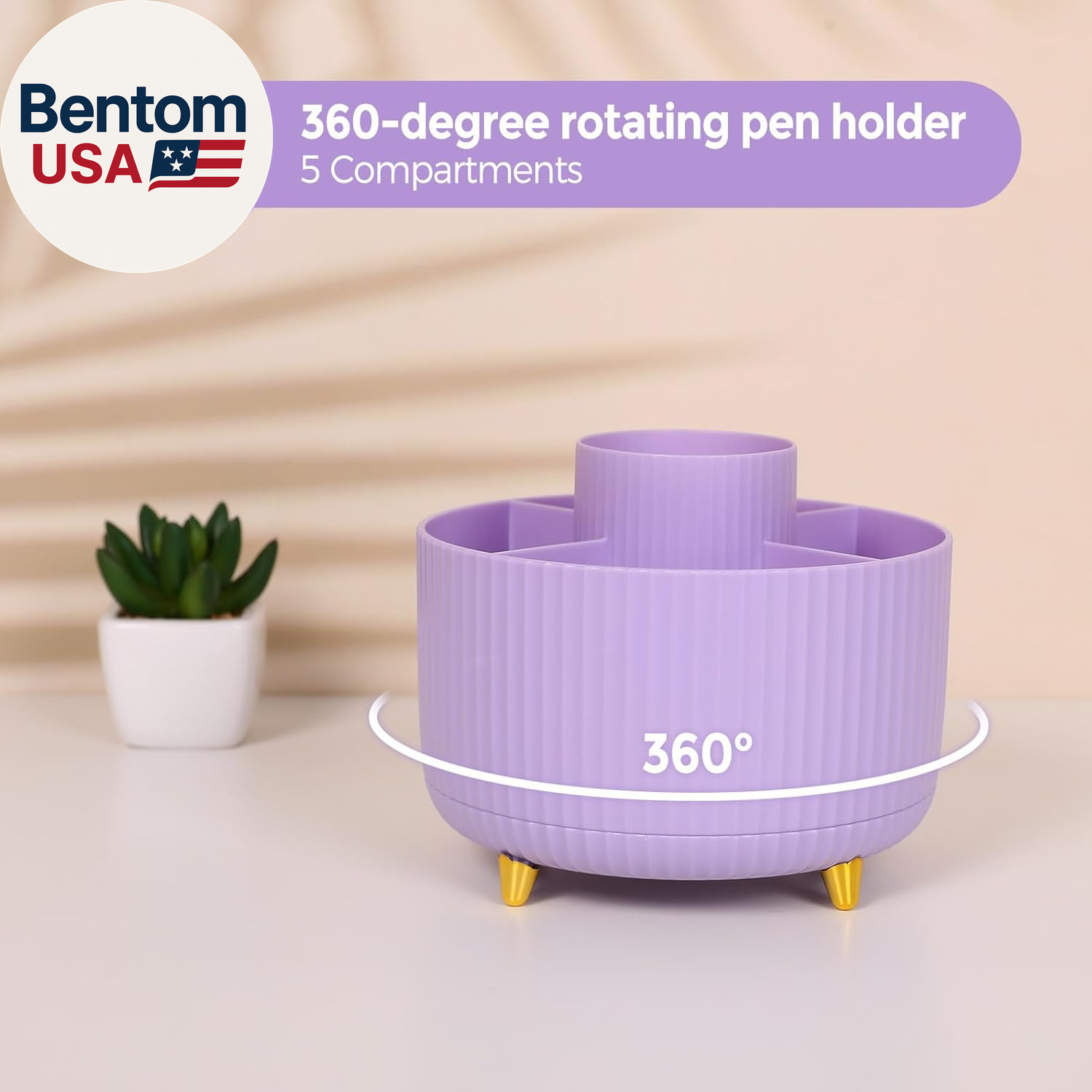 Purple Office Supplies Set, Purple Office Desk Accessories 10PCS, Pencil Holder