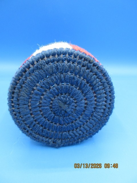 Pencil Holder Home Made Plastic Canvas Red White & Blue with Stars