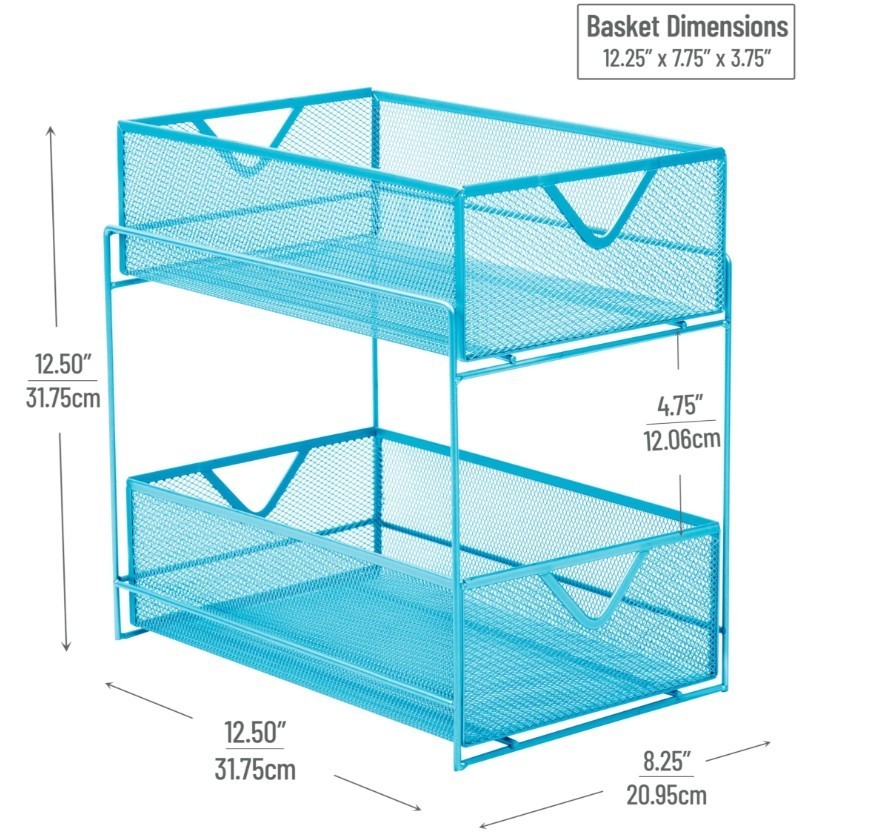 Mind Reader Accessory Organizer/Supply Storage/Makeup/Office/Kitchen/Metal
