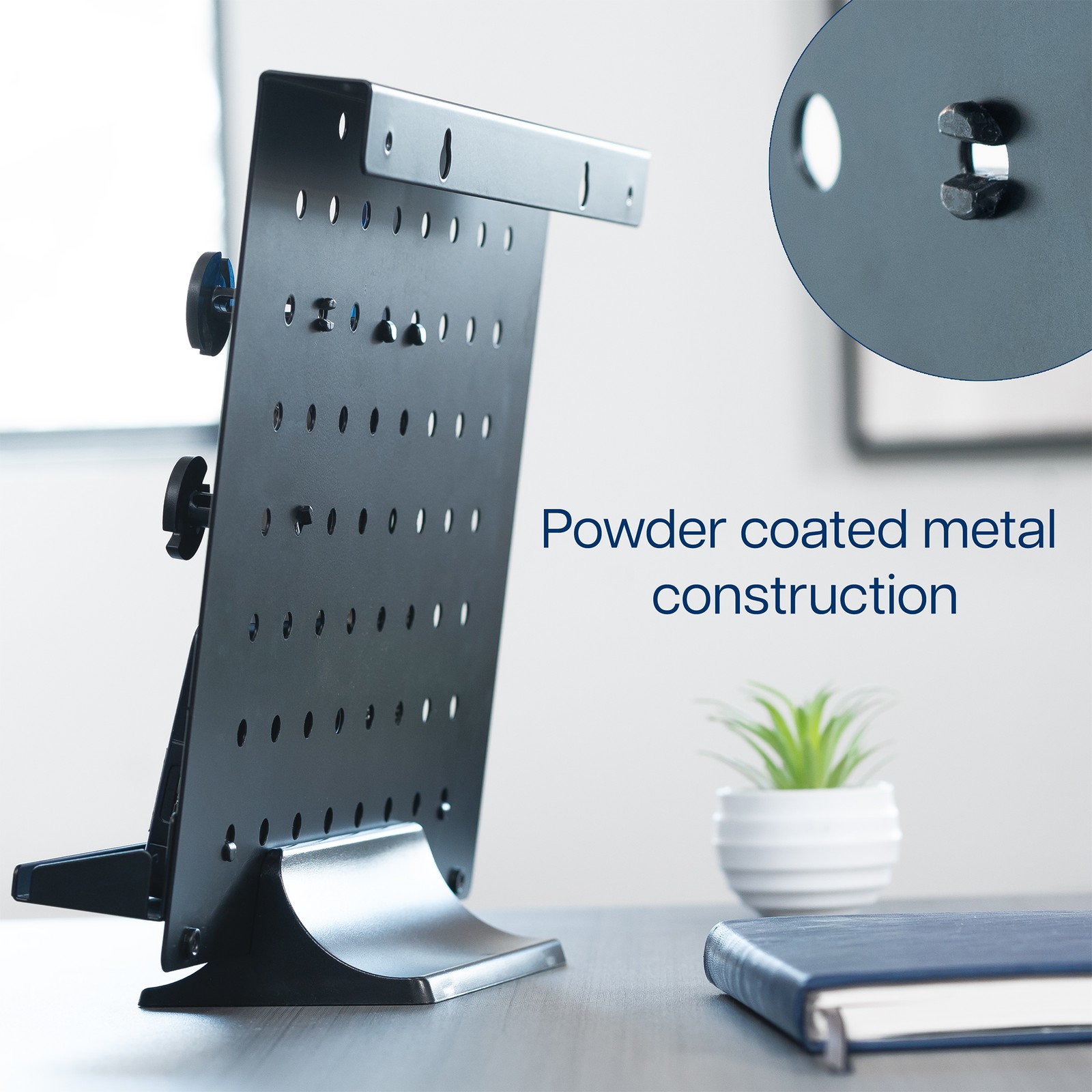 VIVO Black 12 x 10 inch Freestanding Pegboard Desk Organizer