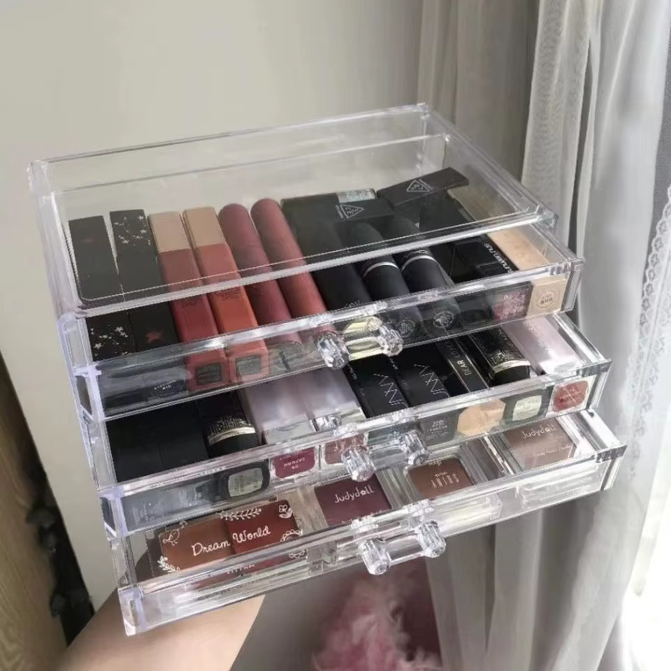3/5Layer Acrylic Drawer Clear Office Organizer Drawer for Desk, Pencil Holder La