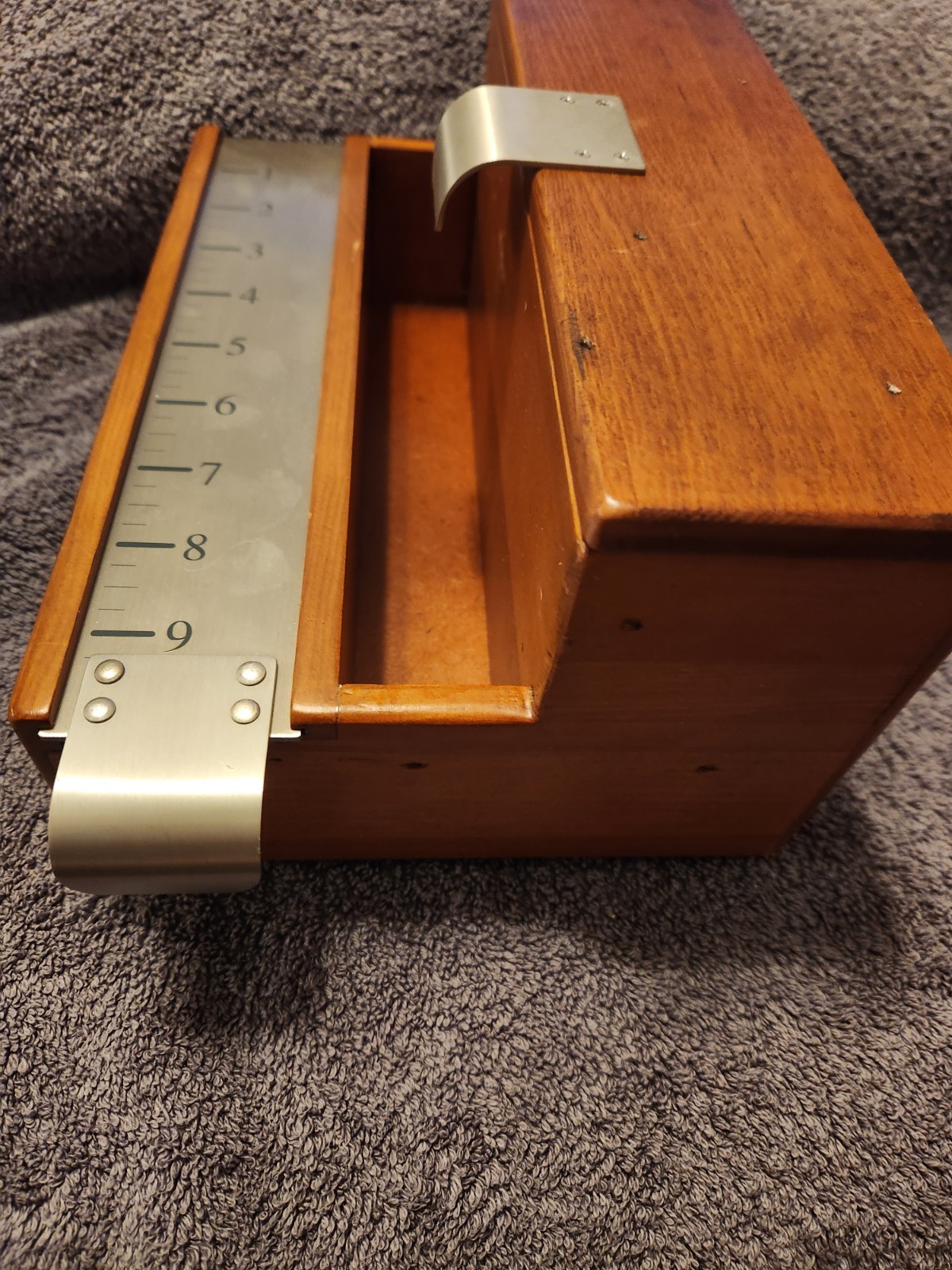 Vintage Pottery Barn Kids Desk Top Organizer 3 Compartment, Lidded Brown VGUC