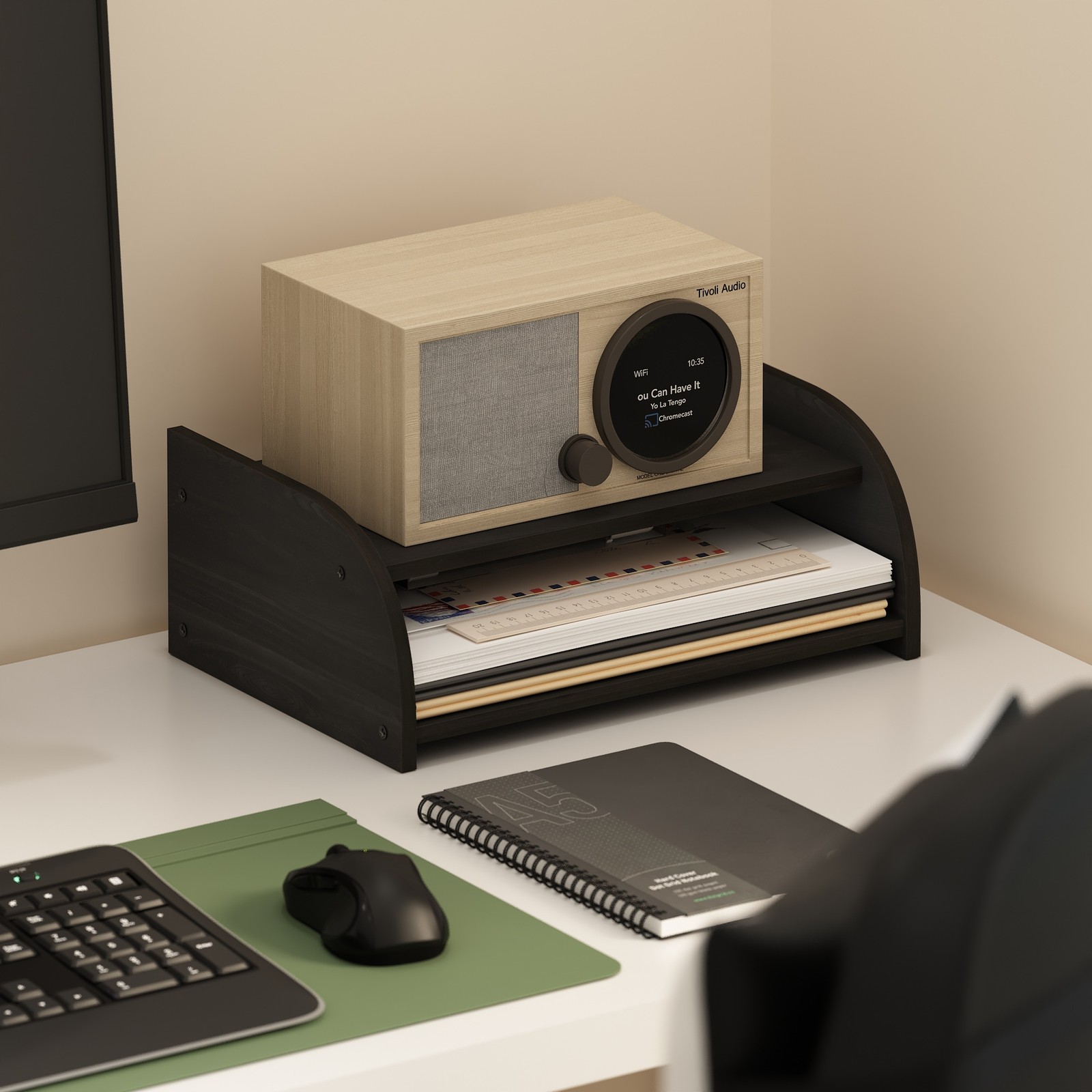 Furinno CLASSIC 2-Tier Desk Top Organizer in Espresso