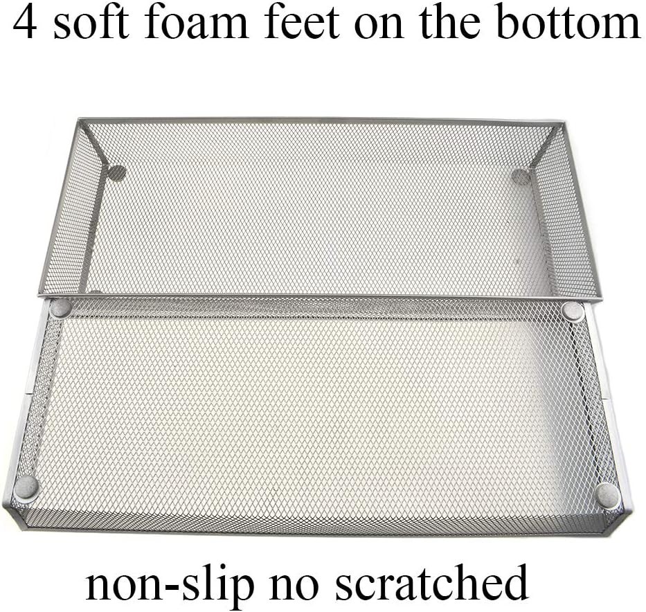 Multi-Functional Mesh Tray 15×6 inches – Stylish Storage for Desk & Kitchen