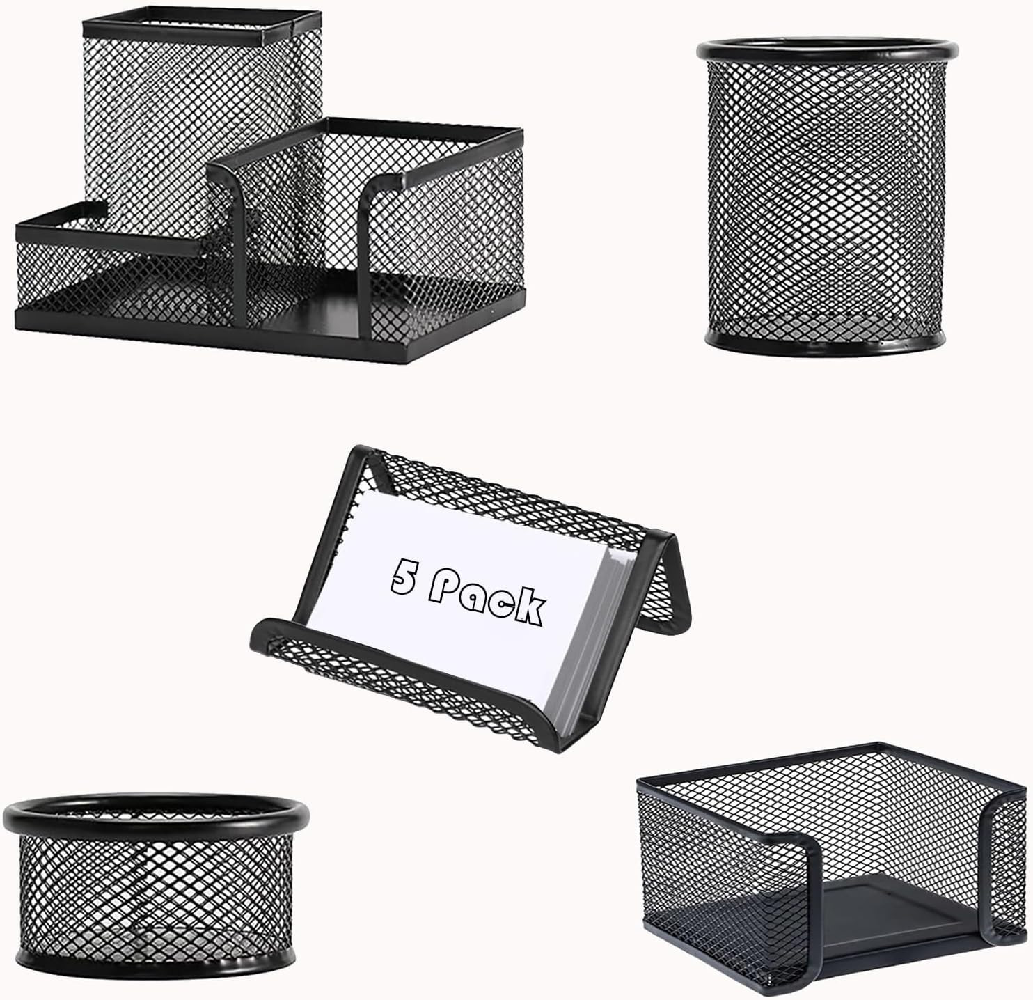 Desk Organizers and Accessories Set, Mesh Pen Holder,Office School Home Desktop