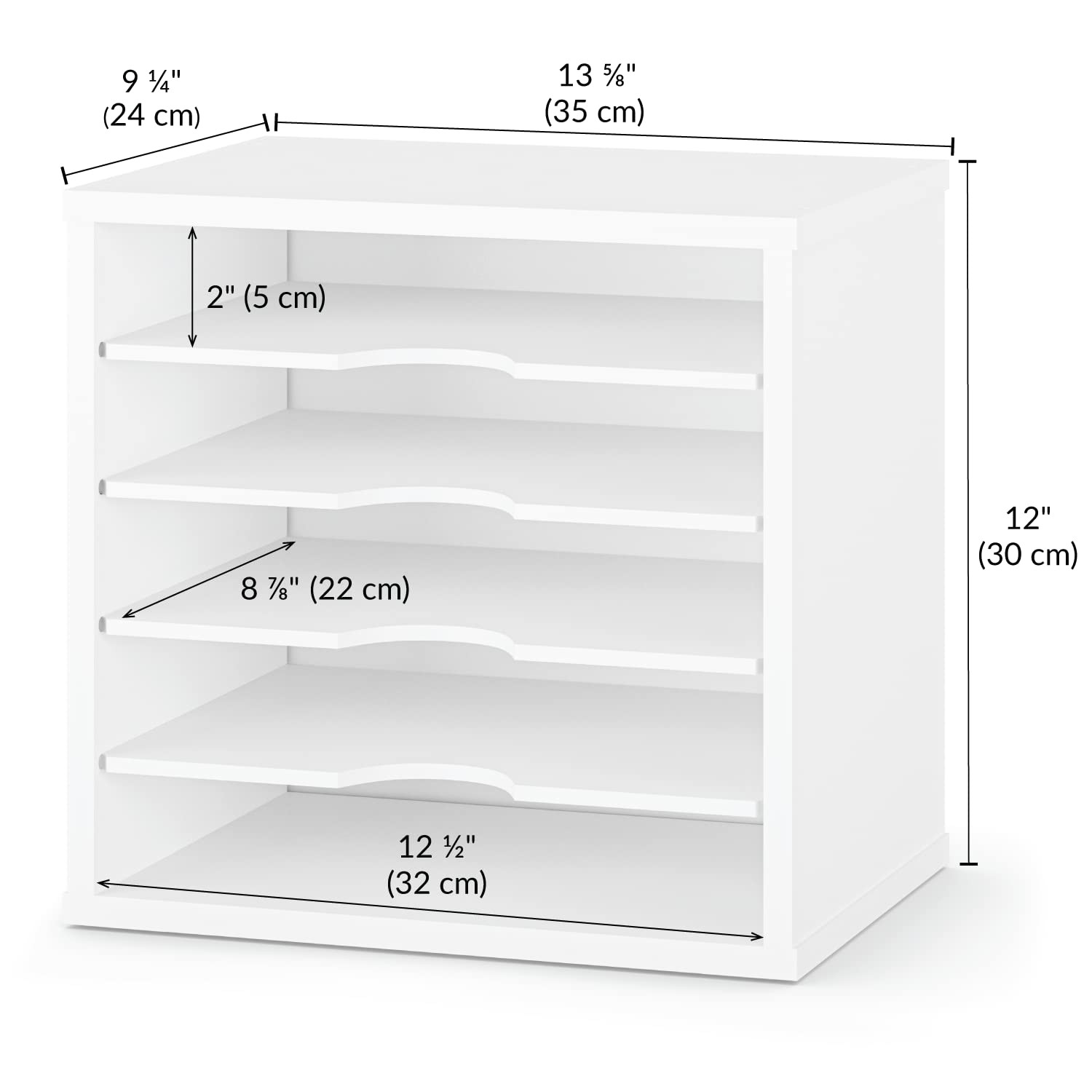 File Organizer Paper Sorter 5 Tier Adjustable Shelves Office Desk Organizer 13 5