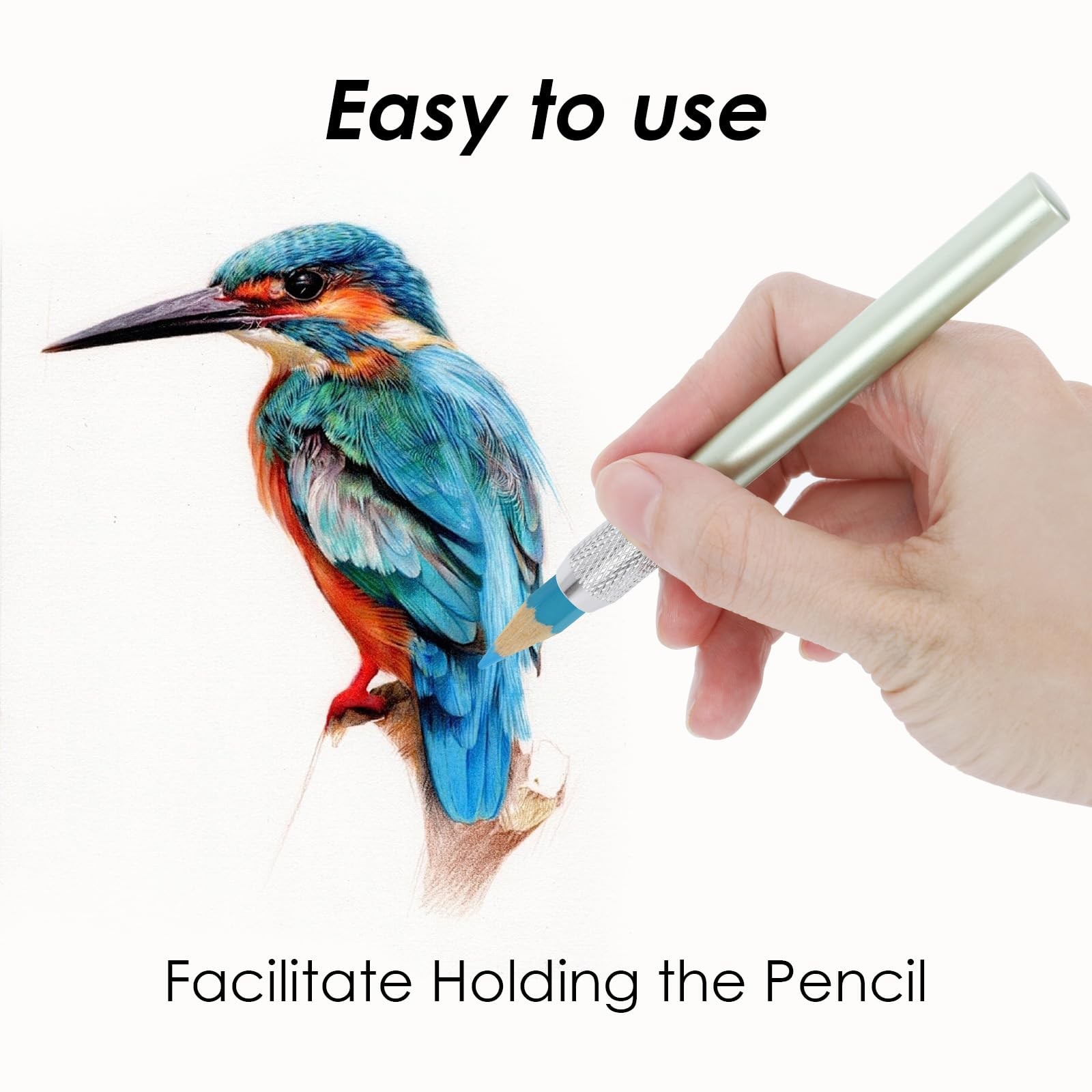 Aluminum Assorted Colors Pencil Lengthener – Pencil Extender Holder for Color…
